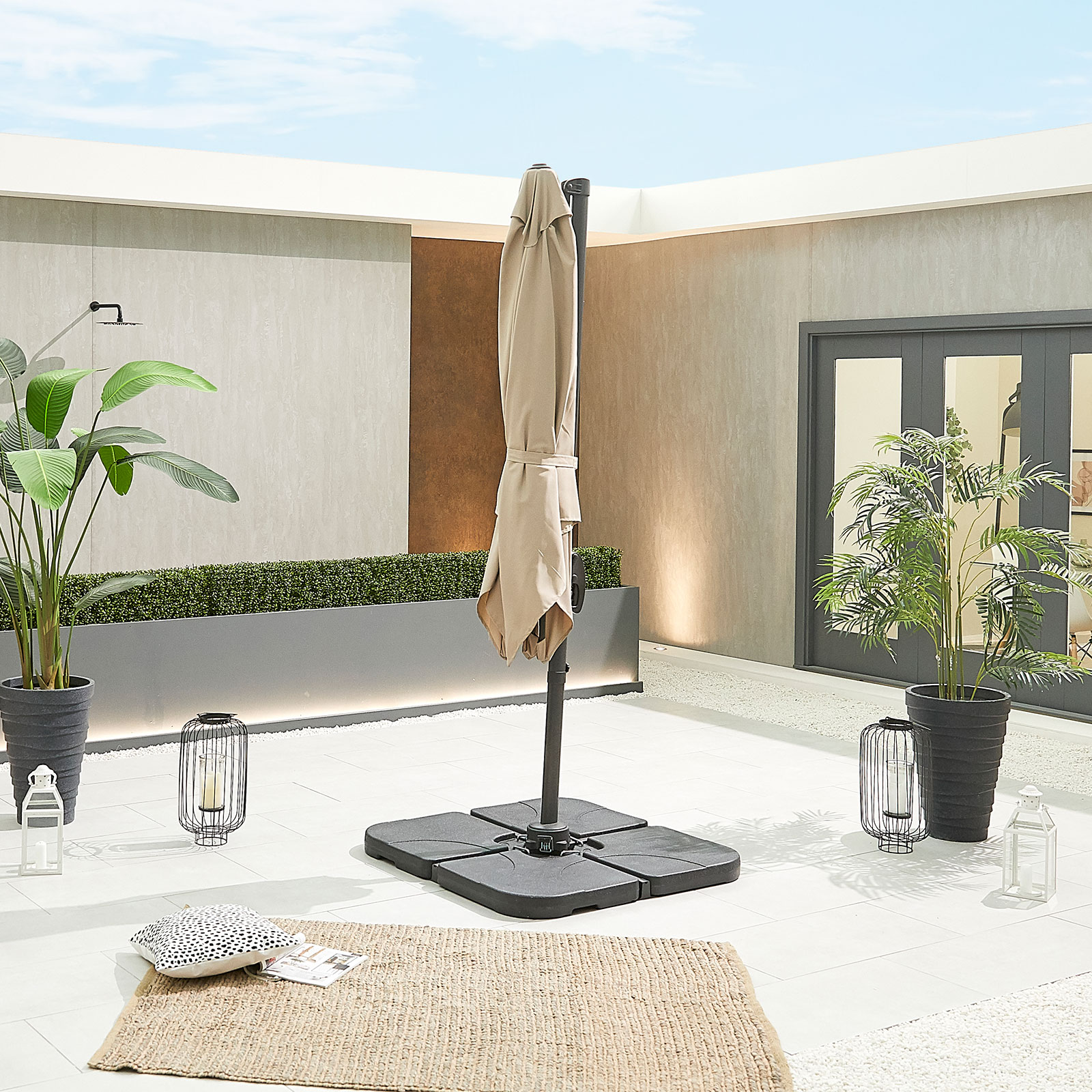 Nova - Apollo Cantilever Parasol - 2.5m Square - Beige thumbnail 5