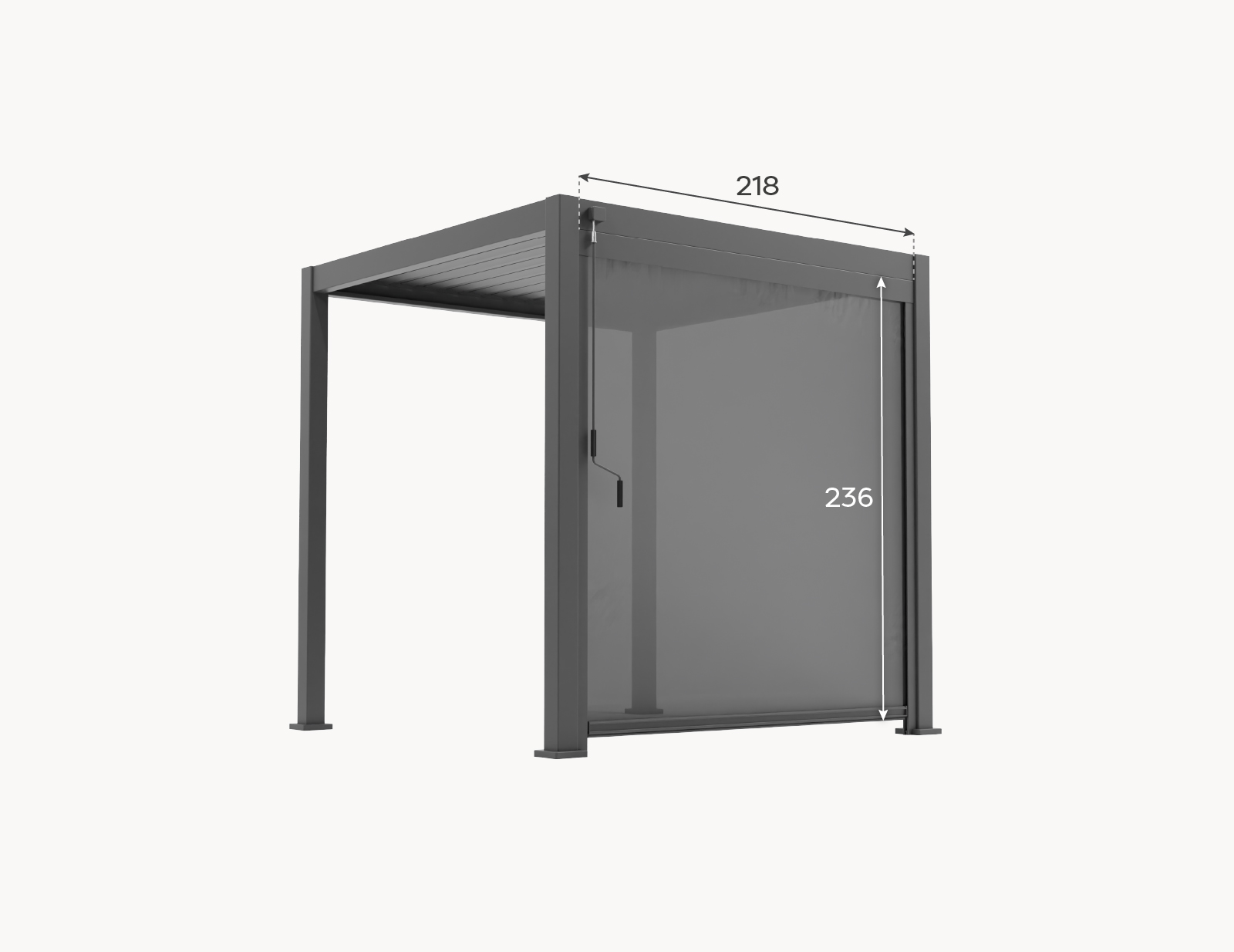 Nova - Titan 2.4M Privacy Screen - Grey thumbnail 2
