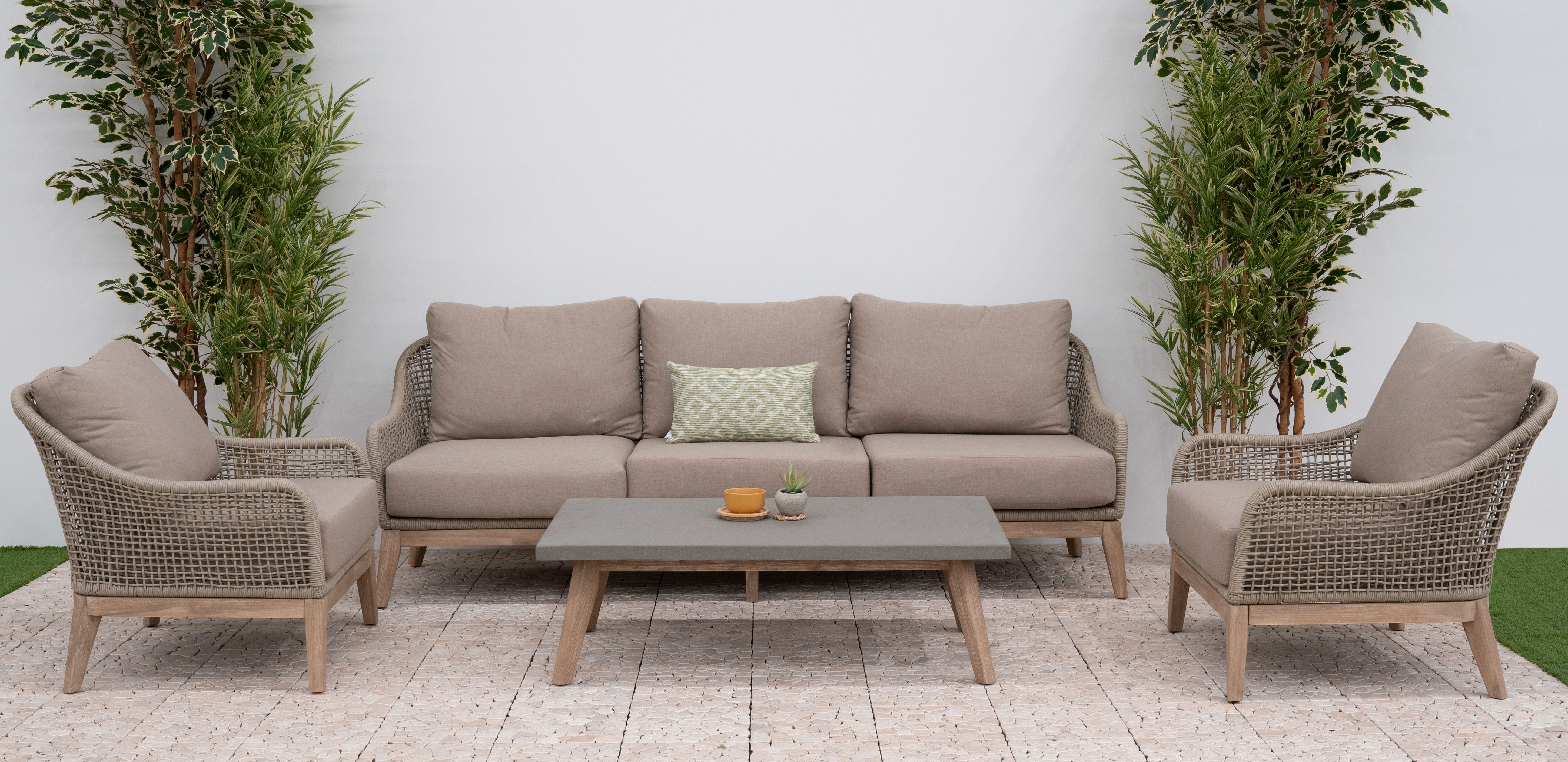 Nova - Summer 3 Seater Sofa Lounging Set with Rectangular Coffee Table thumbnail 5