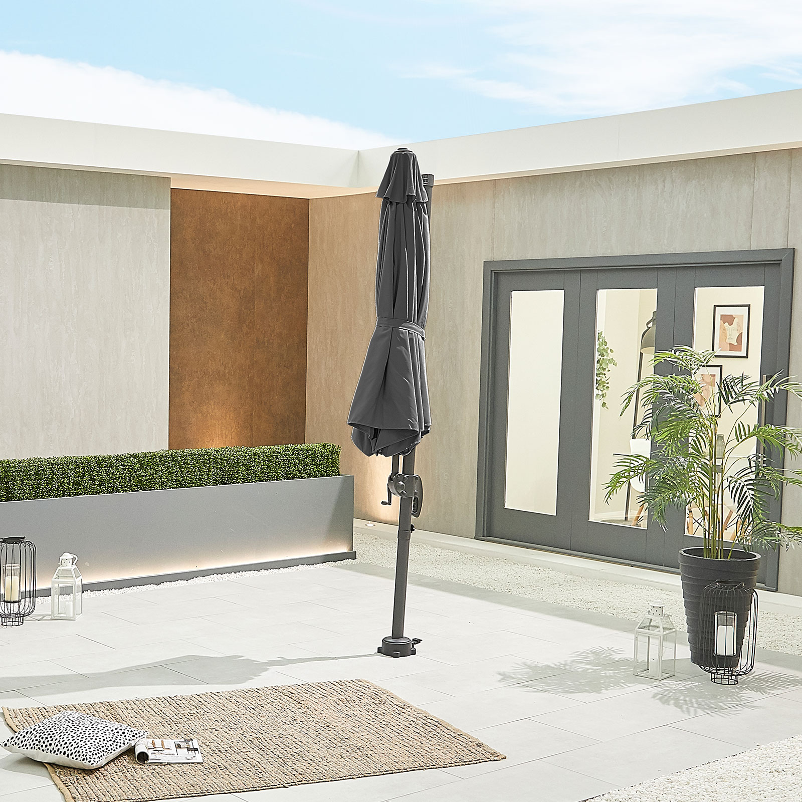 Nova - Apollo Cantilever Parasol - 3m Round - Grey thumbnail 8