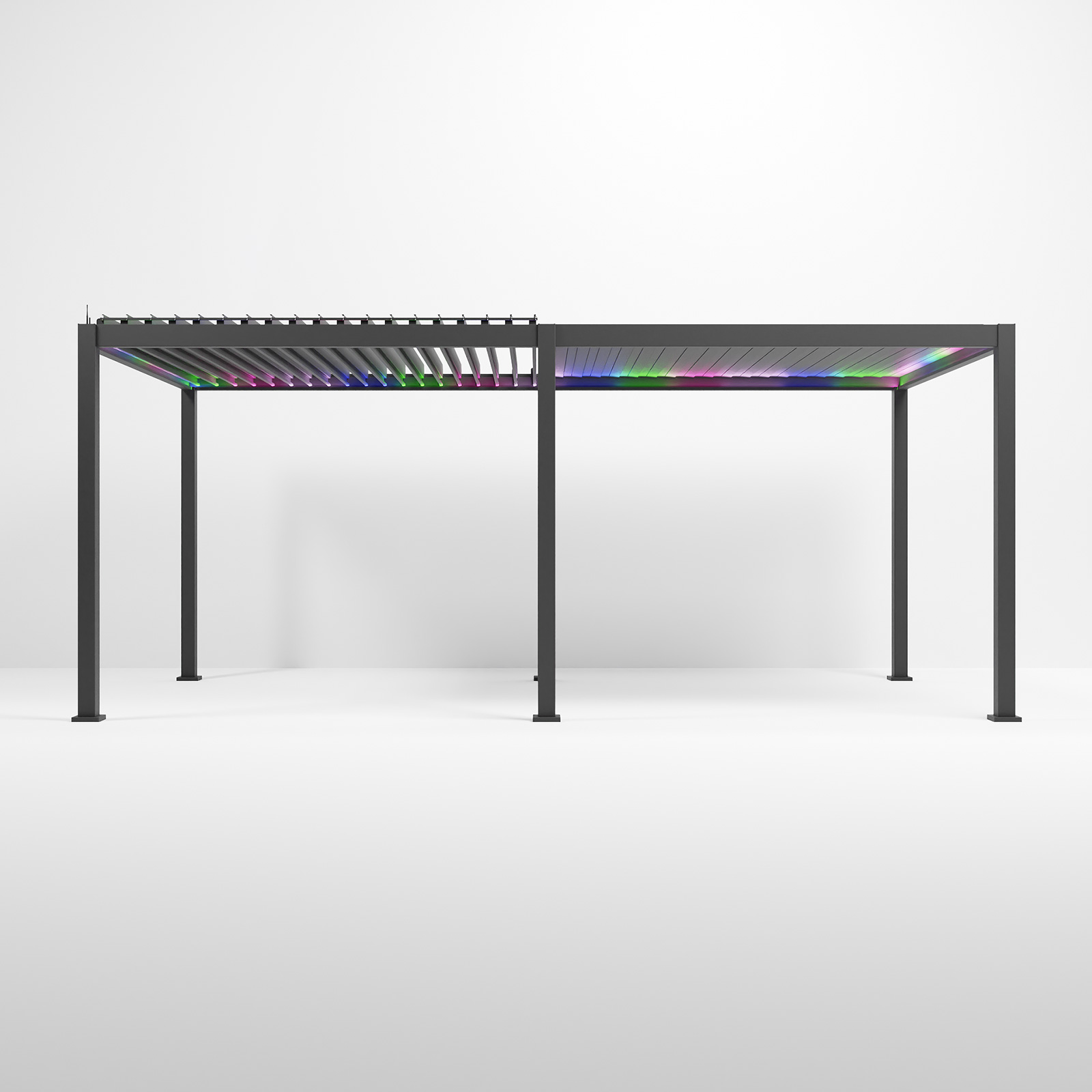 Nova - Titan LED Freestanding Aluminium Pergola - 6m x 3m Rectangular - Grey thumbnail 14