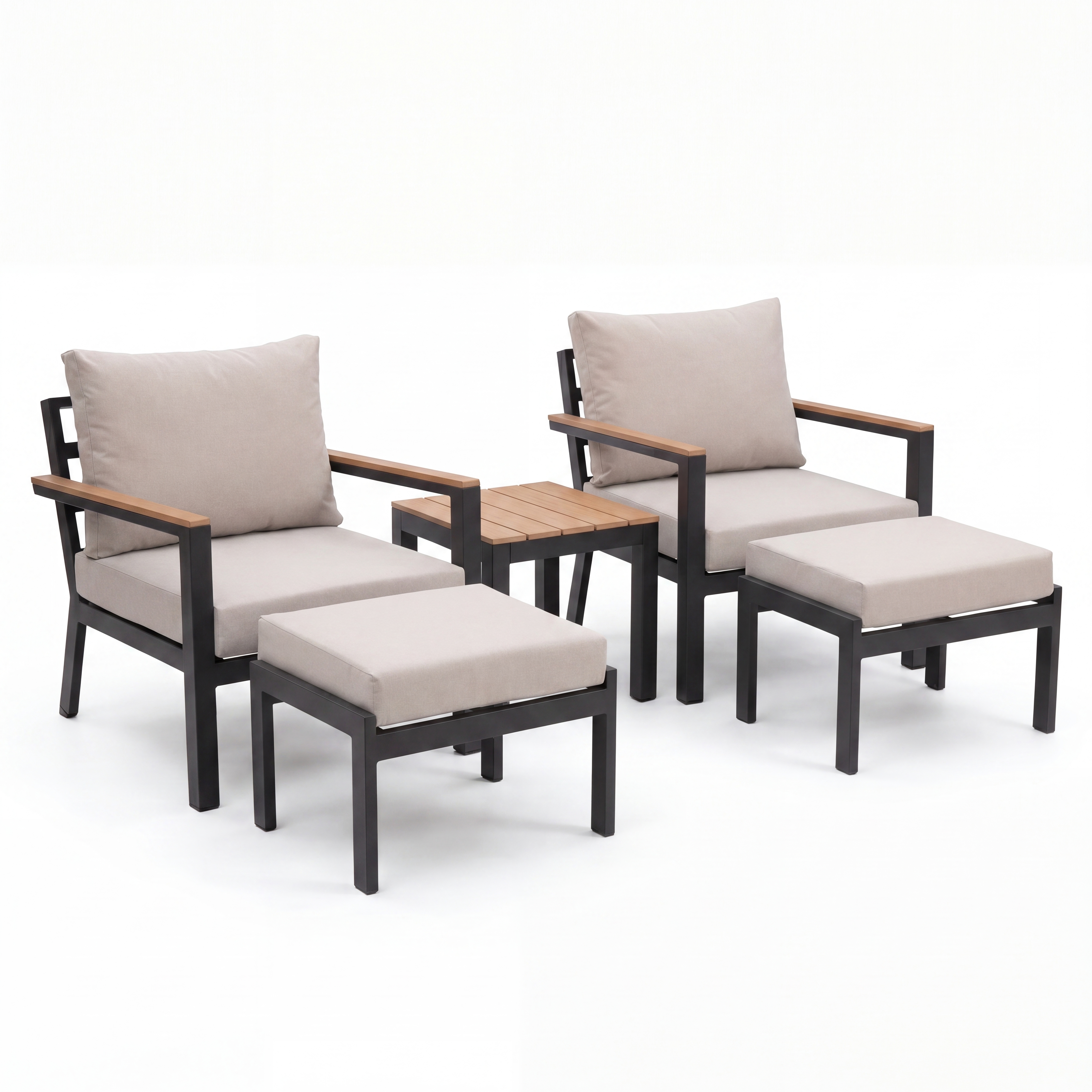 Nova - Heidi 5pc Lounging Set with Square Side Table thumbnail 3