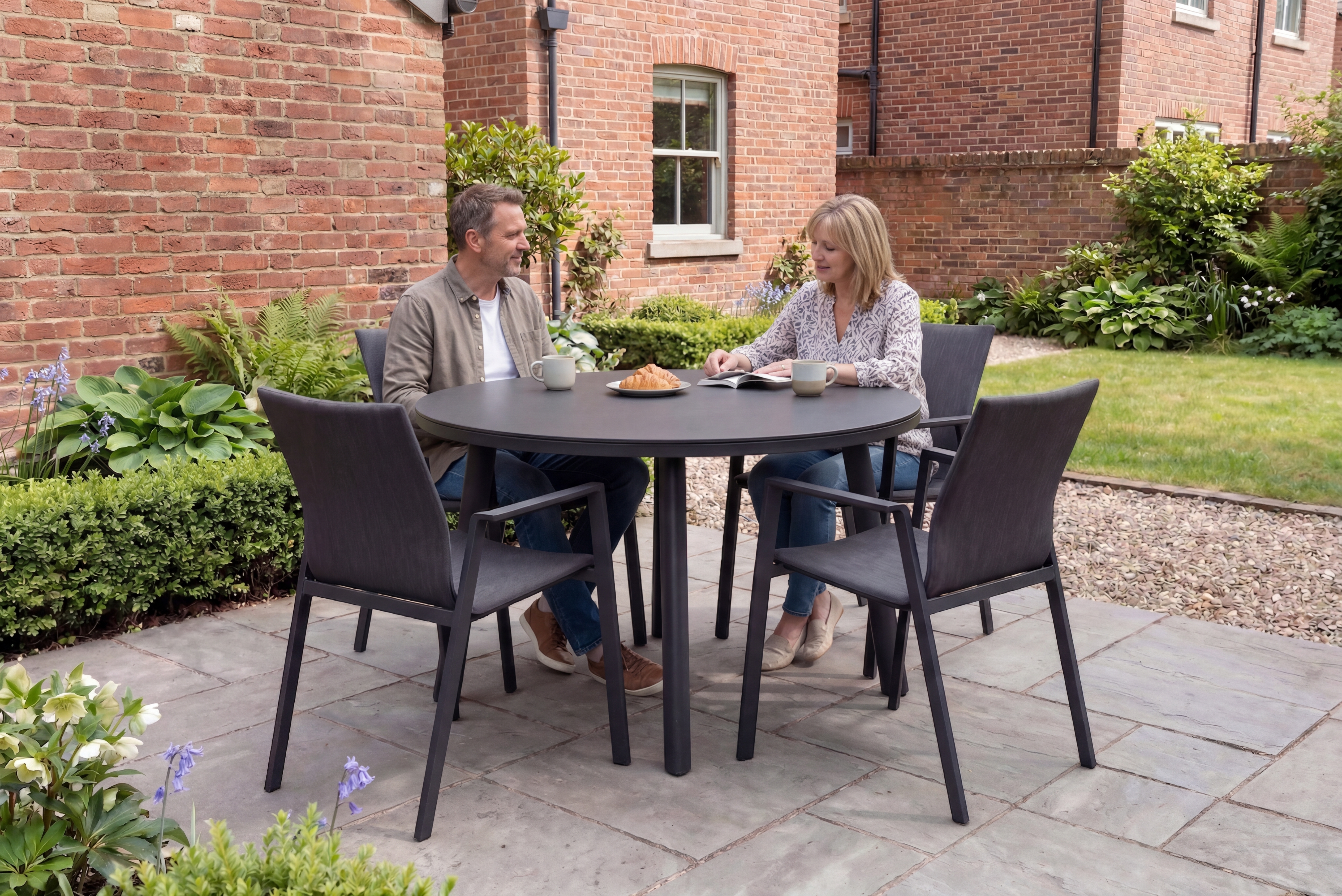 Nova - Phoenix 4 Seat Dining Set - 1.2m Round Table thumbnail 2