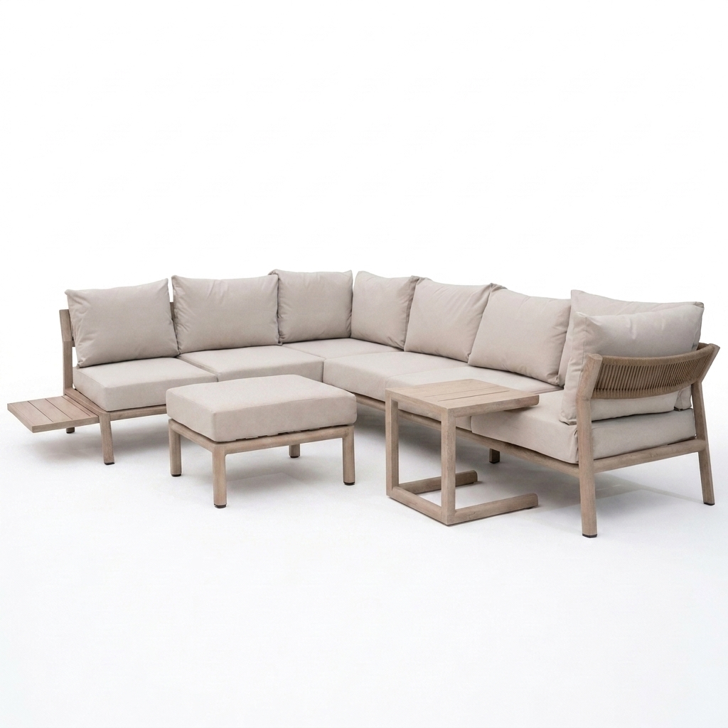 Nova - Eleanor Left Hand Platform Corner Sofa Lounging Set thumbnail 2