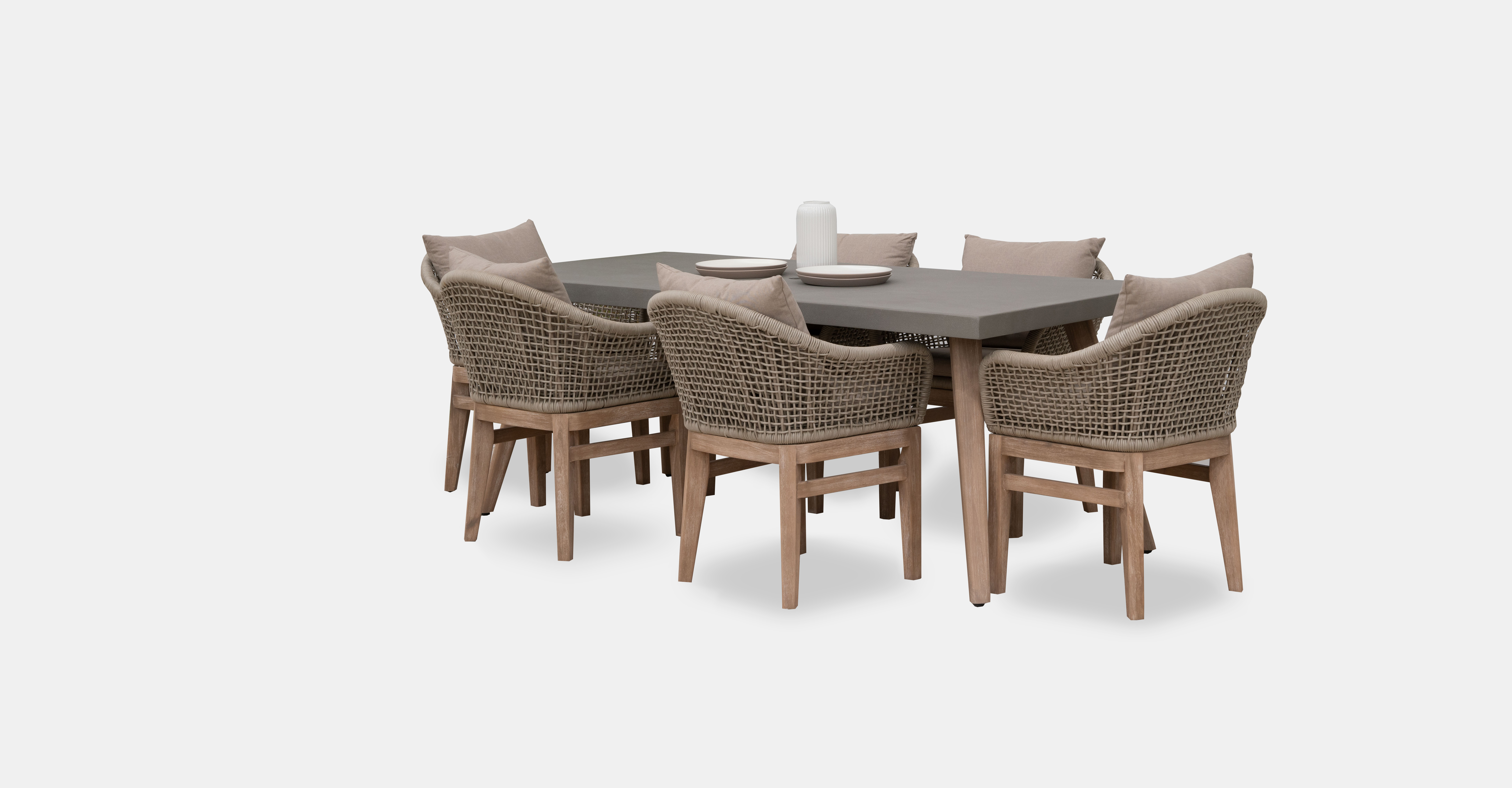 Nova - Summer 6 Seat Dining Set - 2.0m x 0.9m Rectangular Table thumbnail 11