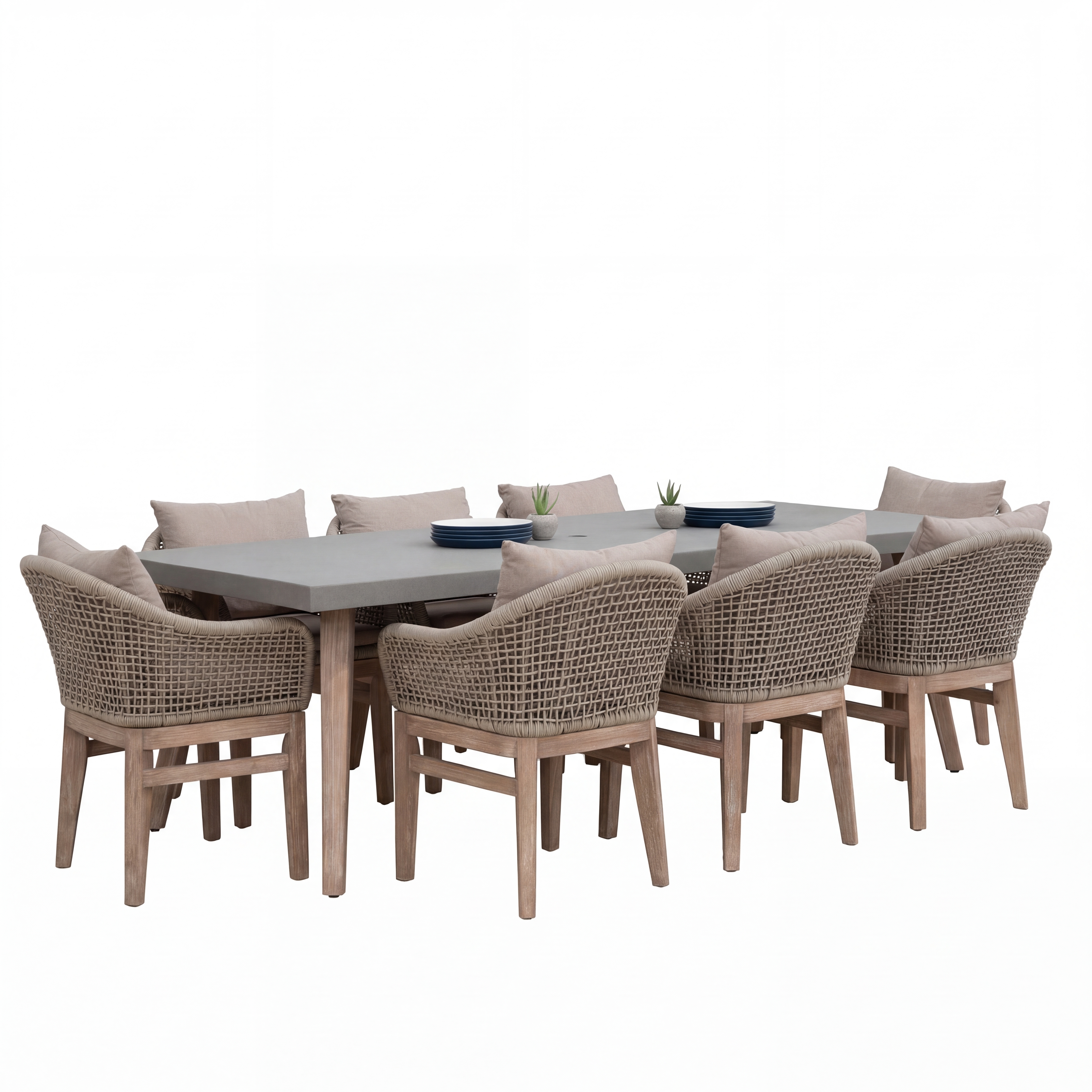 Nova - Summer 8 Seat Dining Set - 2.4m x 1.0m Rectangular Table thumbnail 5