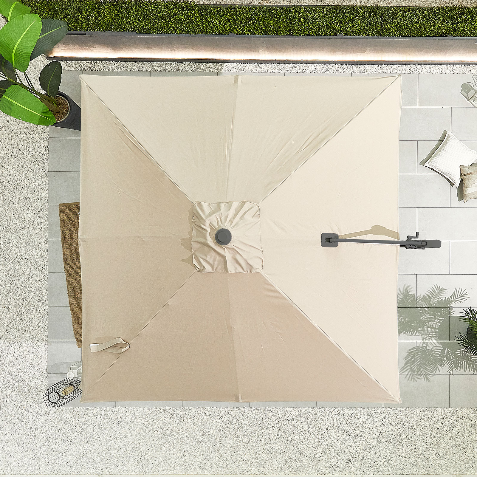 Nova - Apollo Cantilever Parasol - 2.5m Square - Beige thumbnail 7