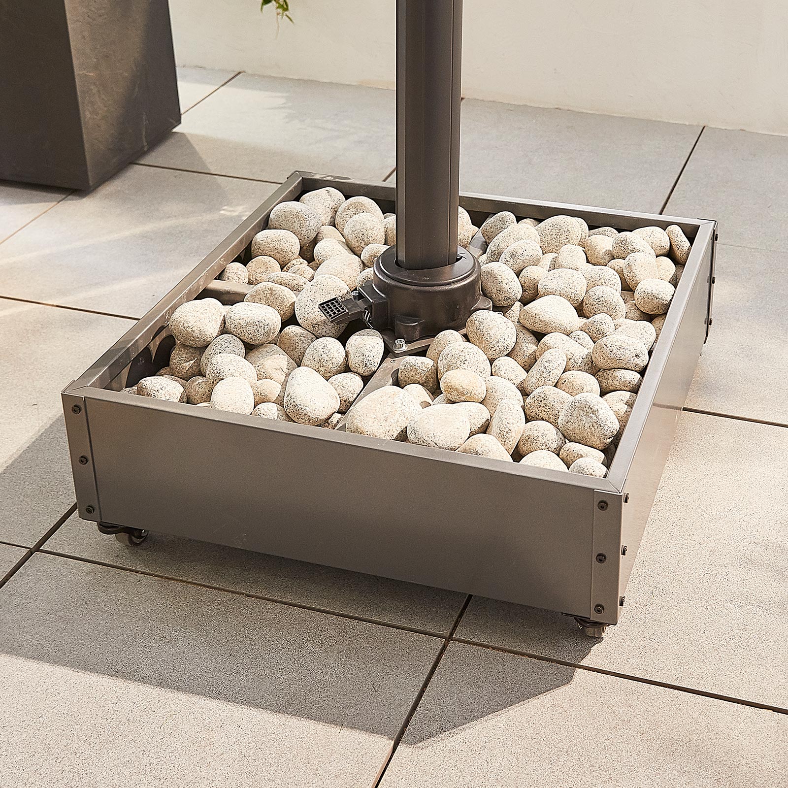 Nova - Cantilever Parasol Base - Stone Filled - Grey thumbnail 2