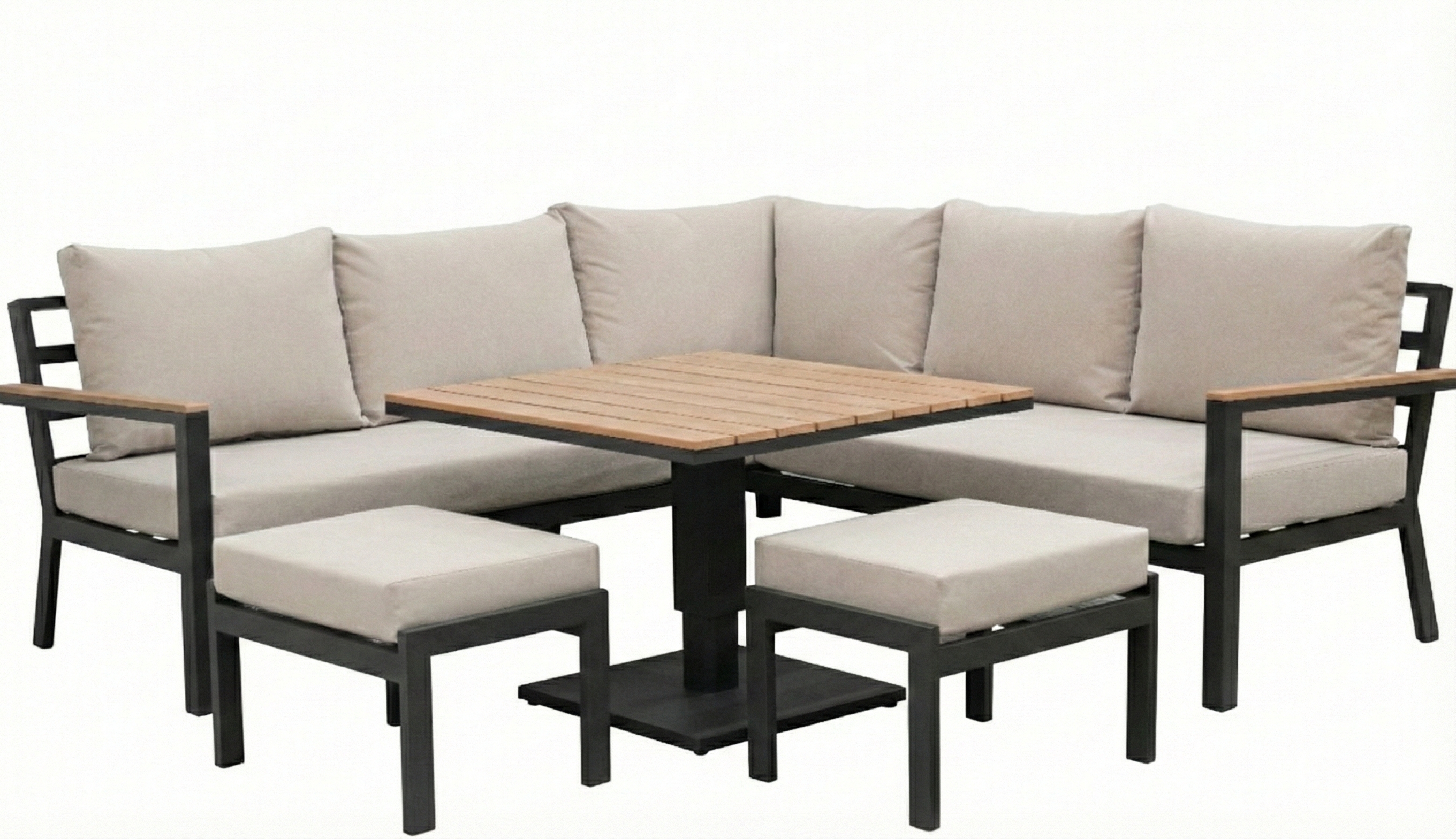 Nova - Heidi Corner Sofa Lounge Dining Set with Square Rising Table thumbnail 4