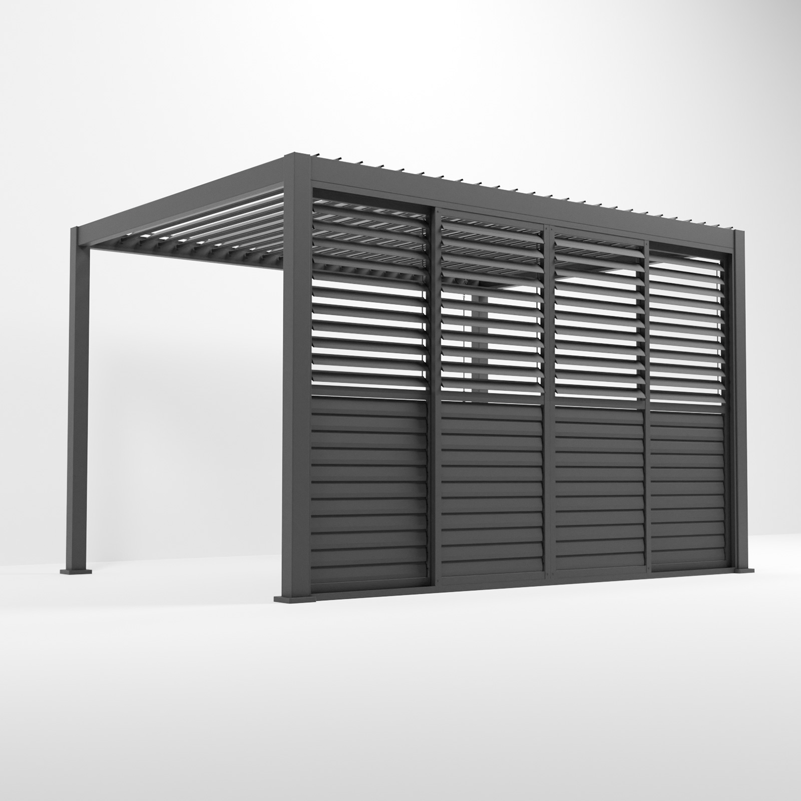 Nova - Titan Louver Sliding Doors - 4m - Grey thumbnail 2
