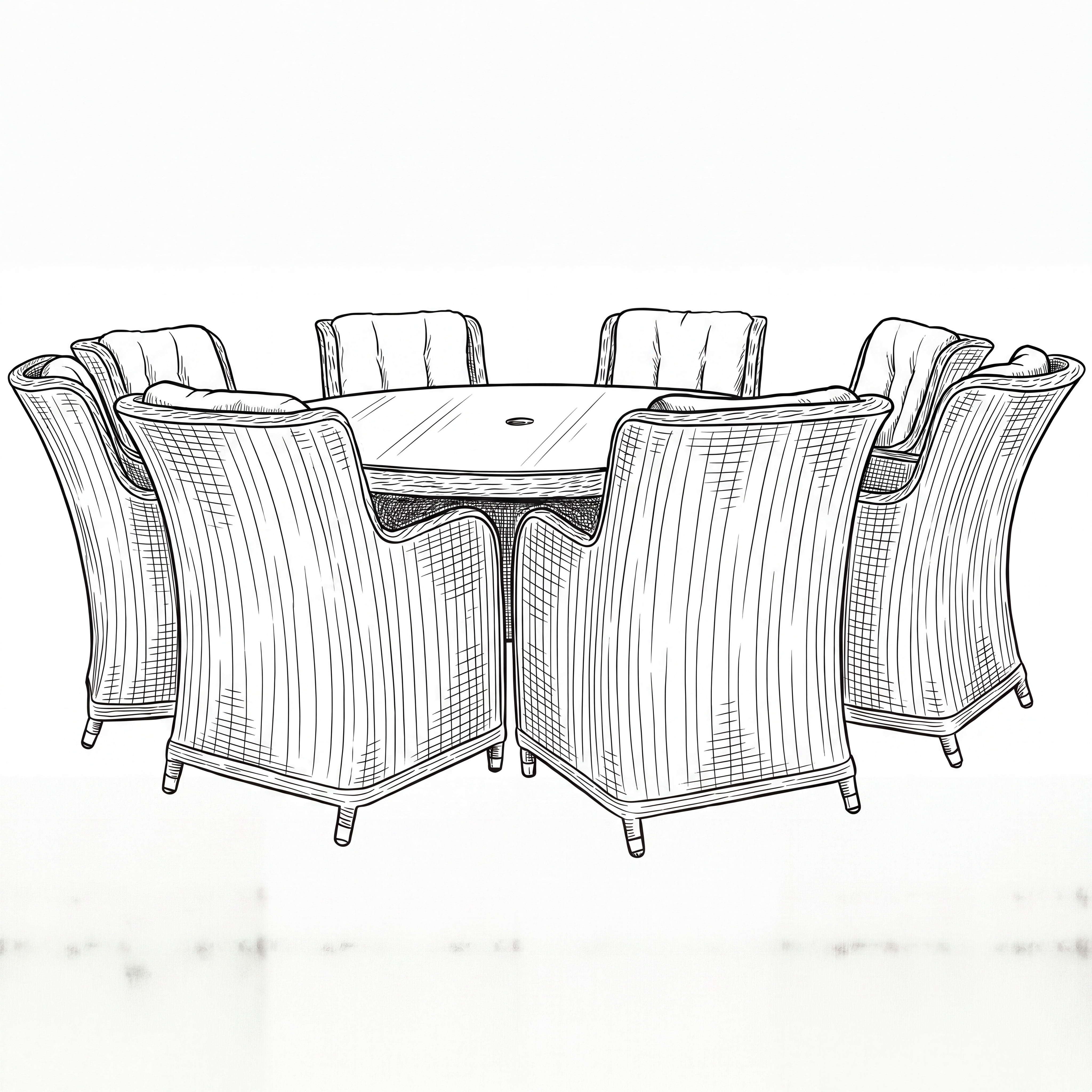Nova - Avery 8 Seat Dining Set - 1.8m Round Table with Lazy Susan - Ash Grey thumbnail 4