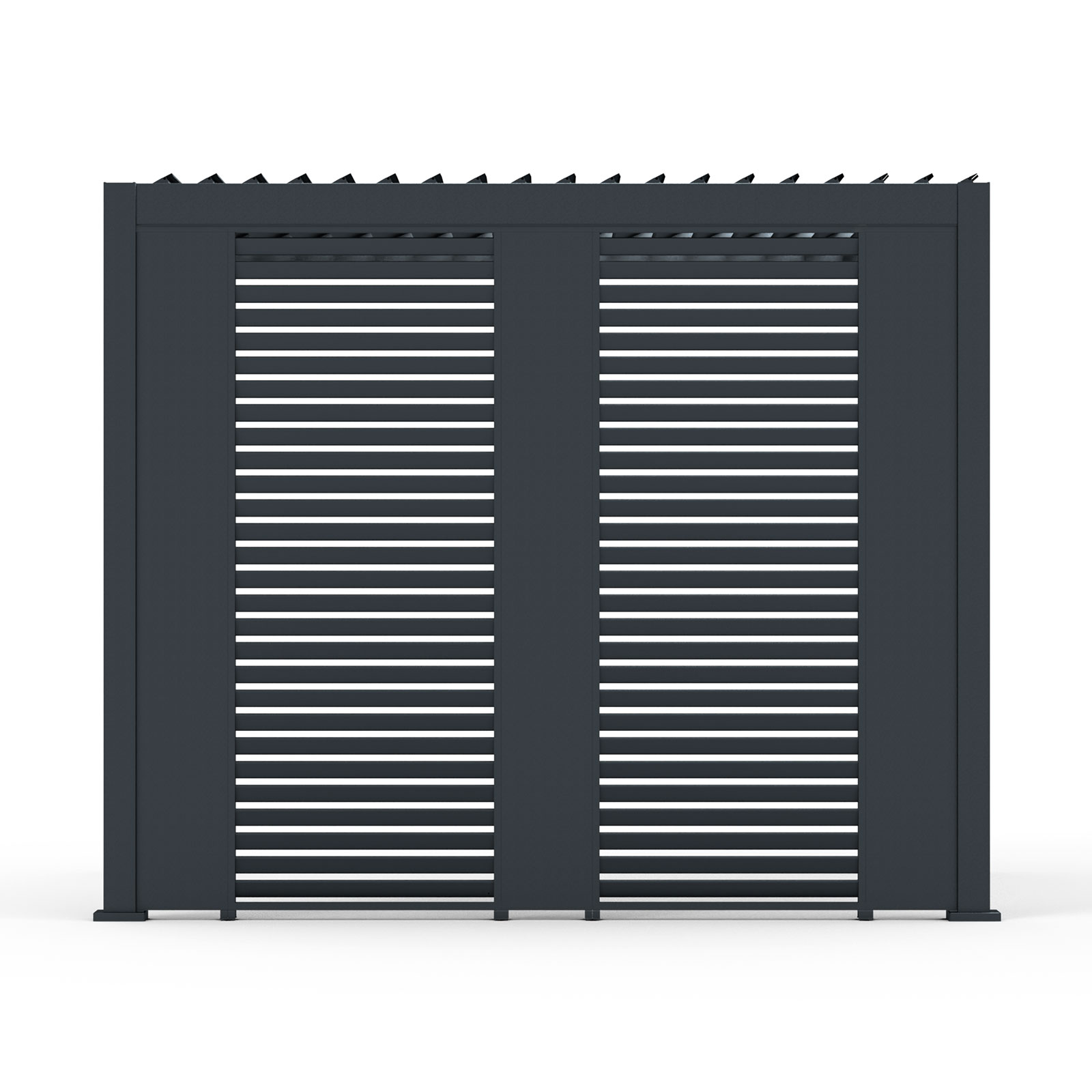 Nova - Titan Aluminium Pergola 31cm Solid Side Wall Panel - Grey thumbnail 2