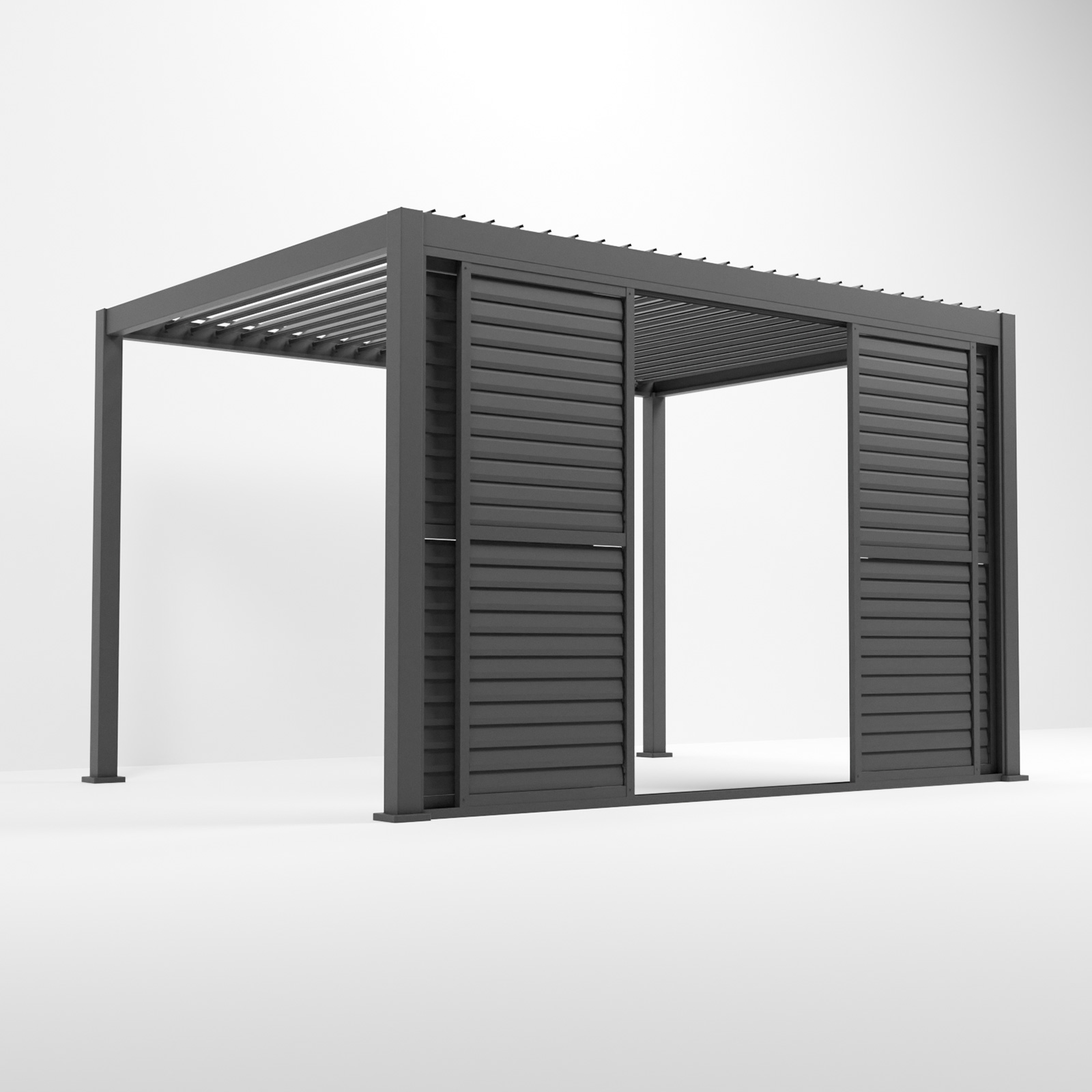 Nova - Titan Louver Sliding Doors - 4m - Grey thumbnail 3