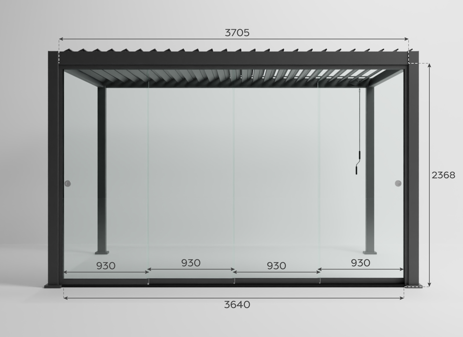 Nova - Titan 4.0M Glass Sliding Doors Pack - Grey thumbnail 15