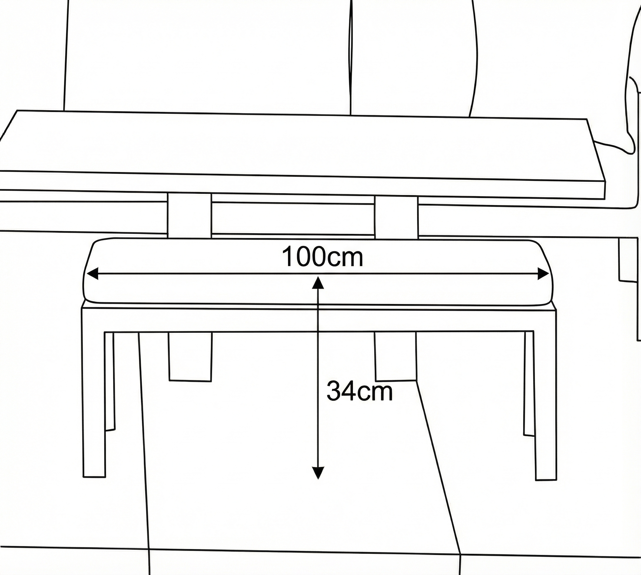 Nova - Zara Double Bench Stool thumbnail 2