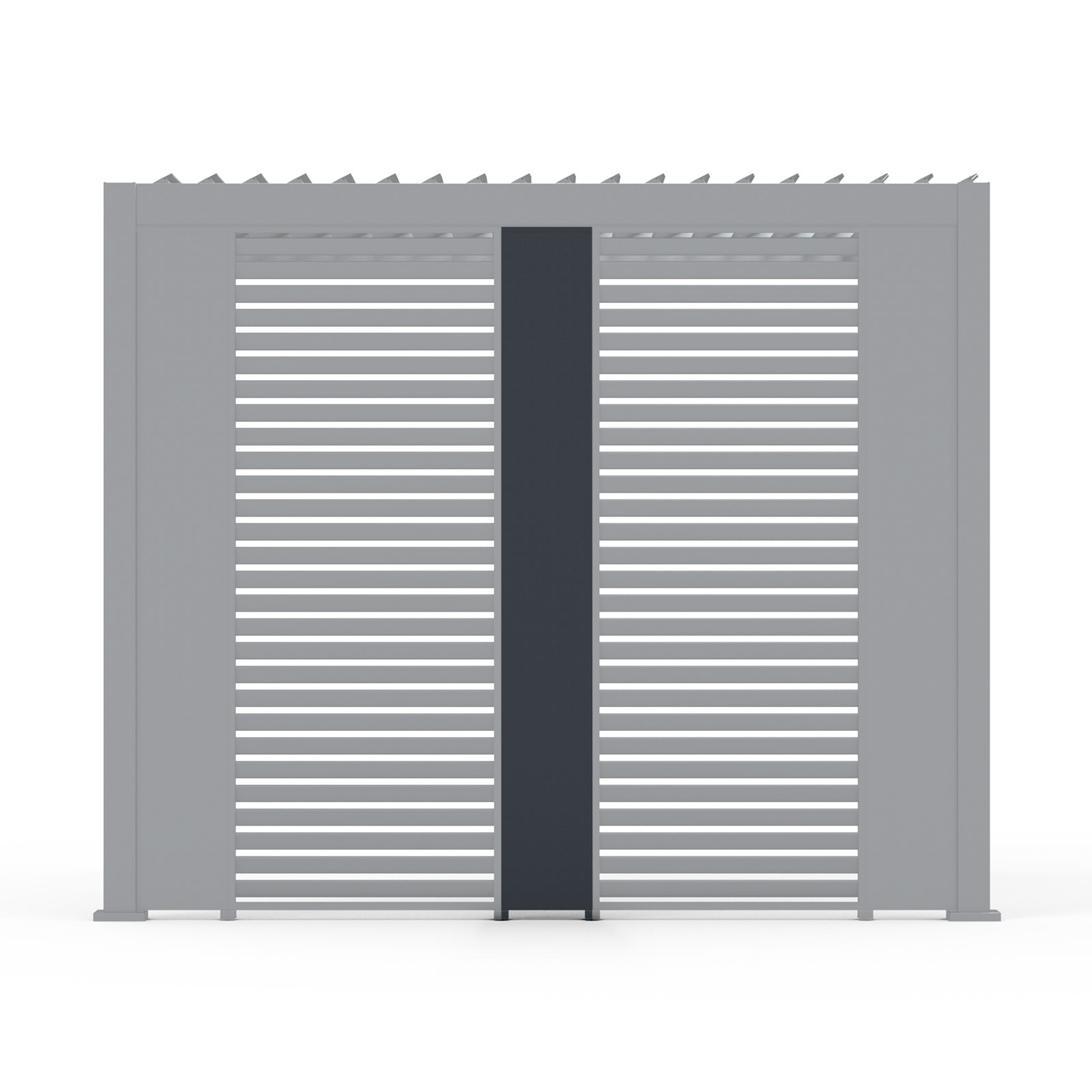 Nova - Titan Aluminium Pergola 31cm Solid Side Wall Panel - Grey thumbnail 10