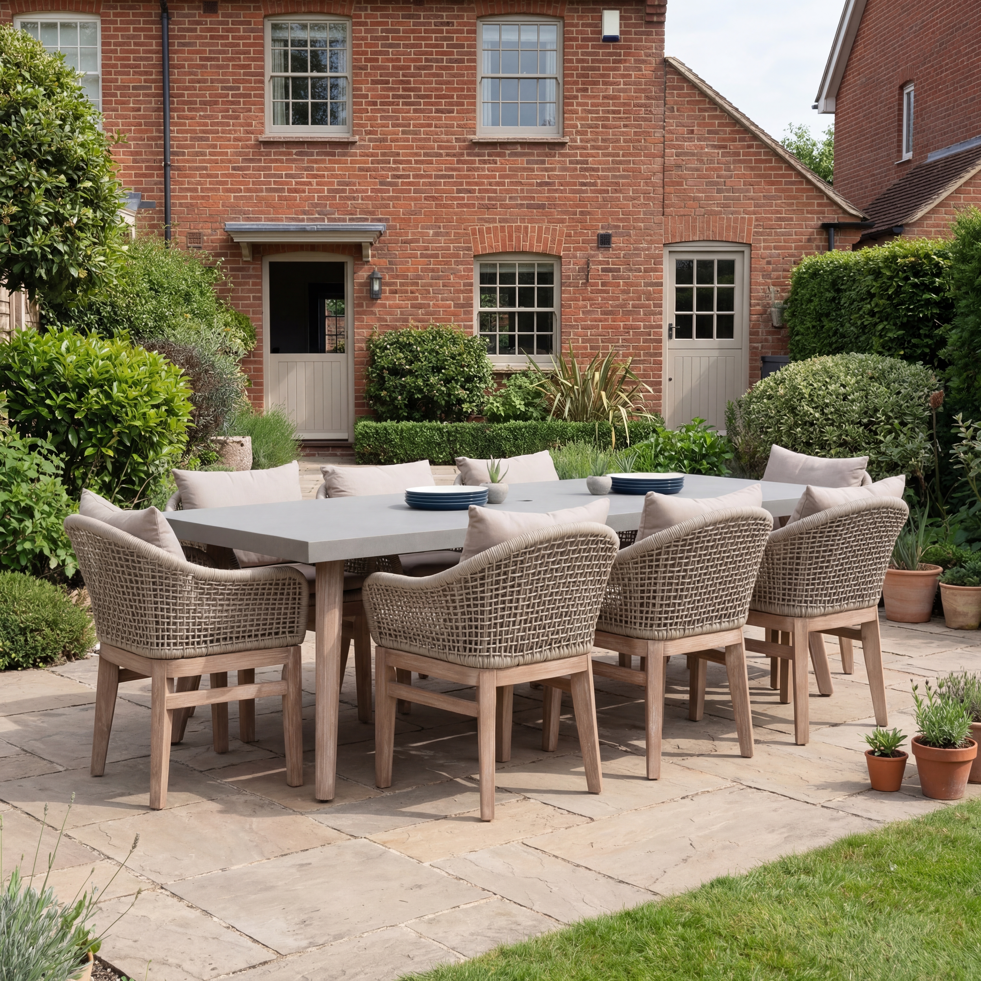 Nova - Summer 8 Seat Dining Set - 2.4m x 1.0m Rectangular Table thumbnail 1