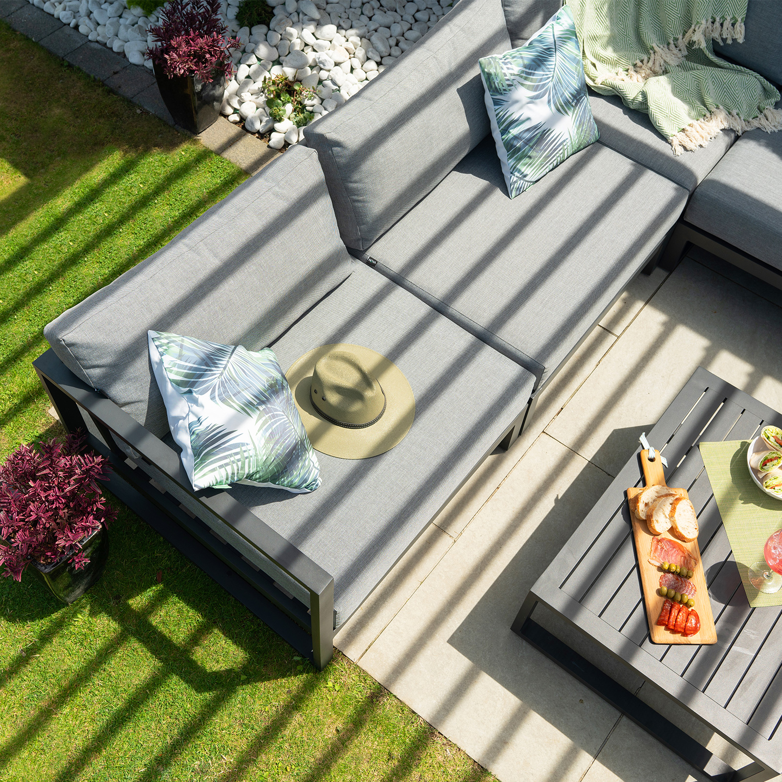 Nova - Titan Freestanding Aluminium Pergola - 3m x 3m Square - Wood Look thumbnail 5