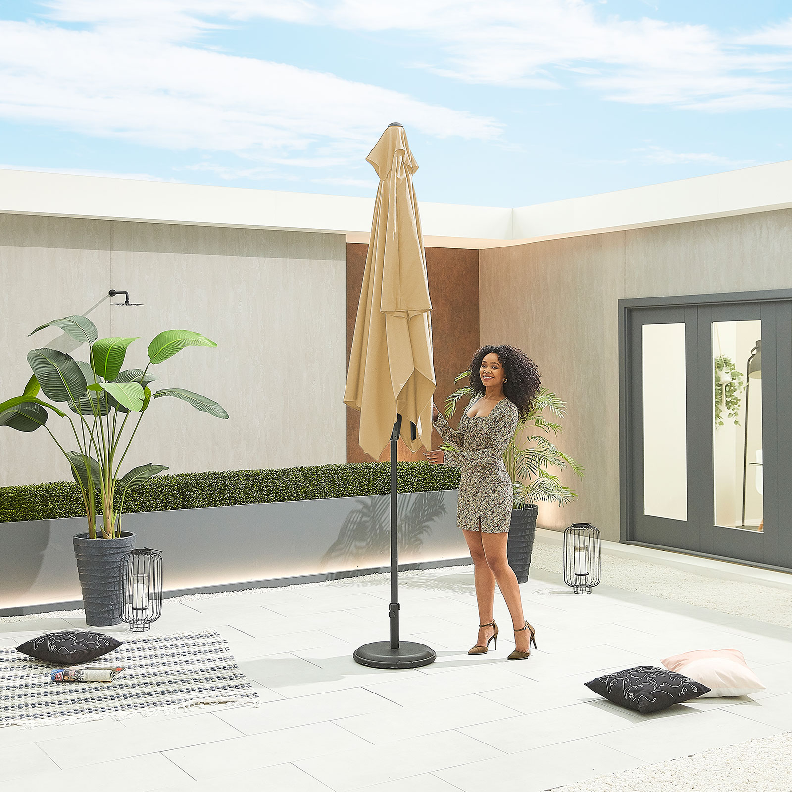 Nova - Antigua Aluminium Parasol - 3m x 2m Rectangular - Beige thumbnail 3