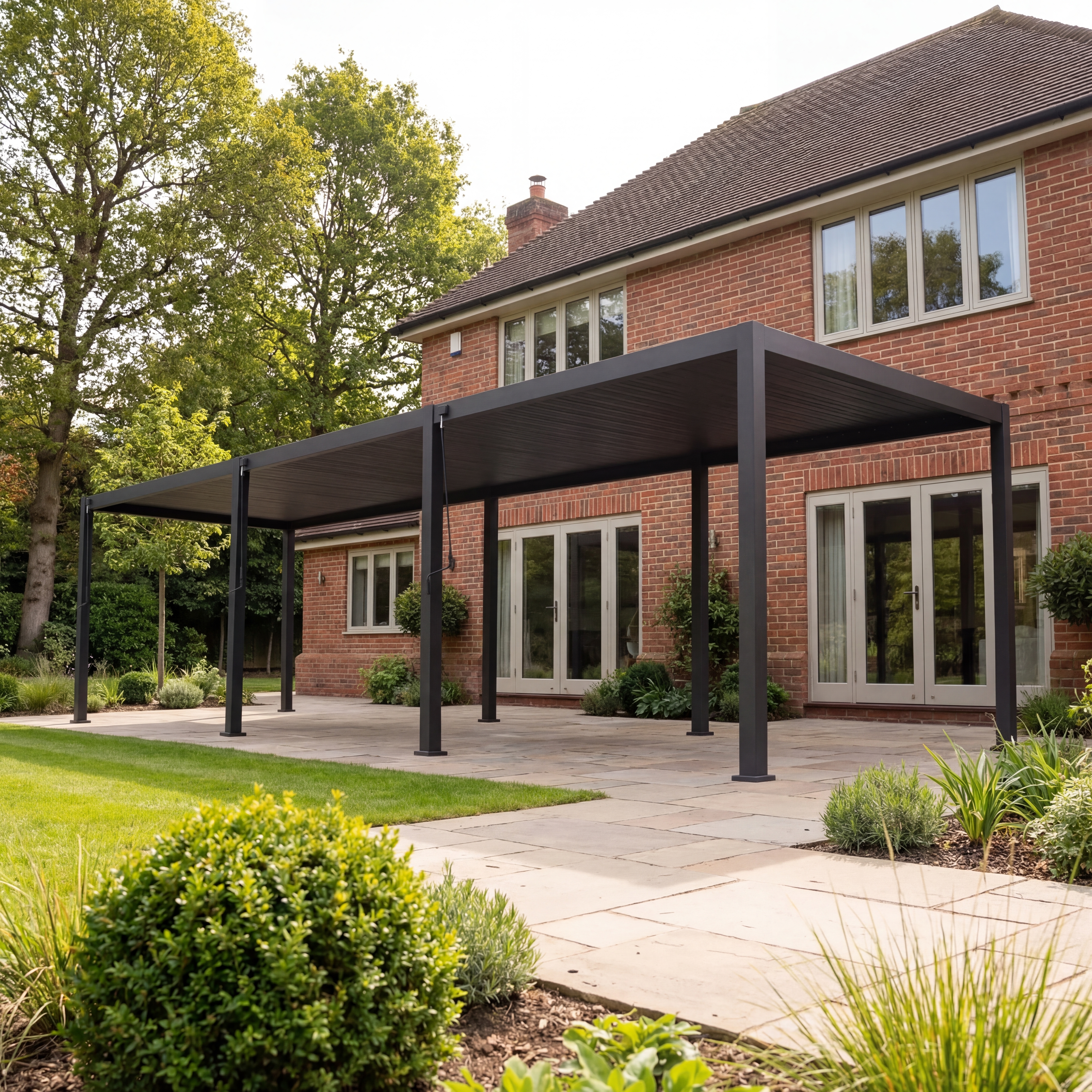 Nova - Titan Freestanding Aluminium Pergola - 9.0m x 3.0m Rectangular - Grey