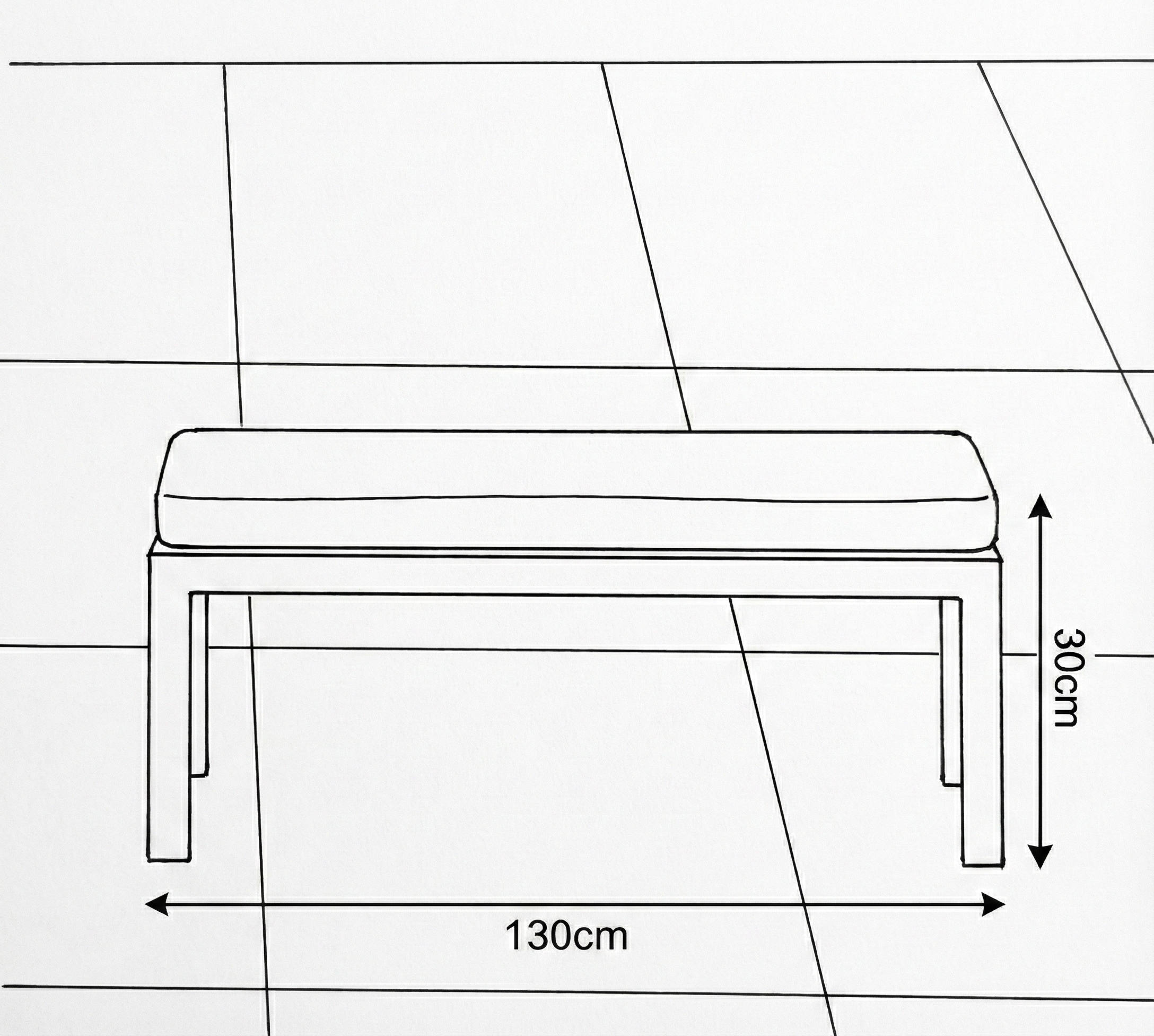 Nova - Phoenix Double Bench Stool - Grey thumbnail 3