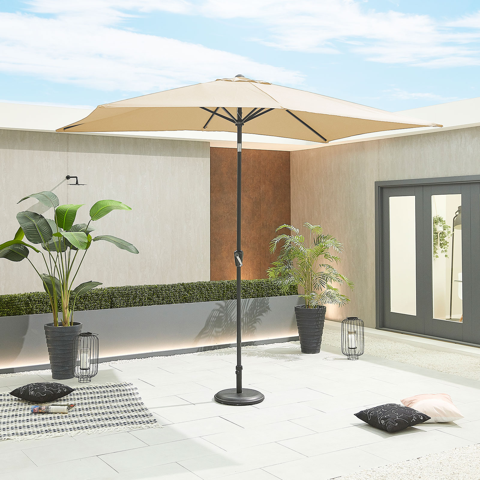Nova - Antigua Aluminium Parasol - 3m x 2m Rectangular - Beige thumbnail 1