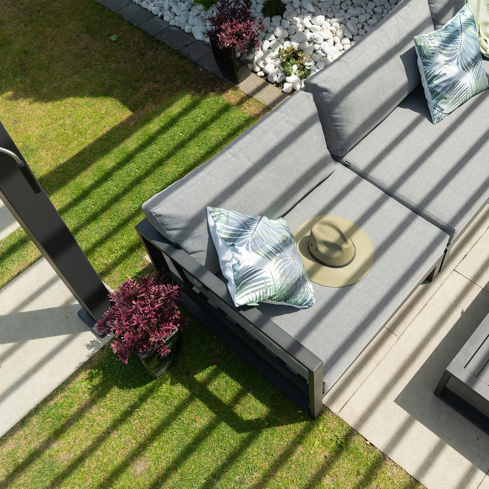 Nova - Titan Freestanding Aluminium Pergola - 3m x 3m Square - Grey thumbnail 10