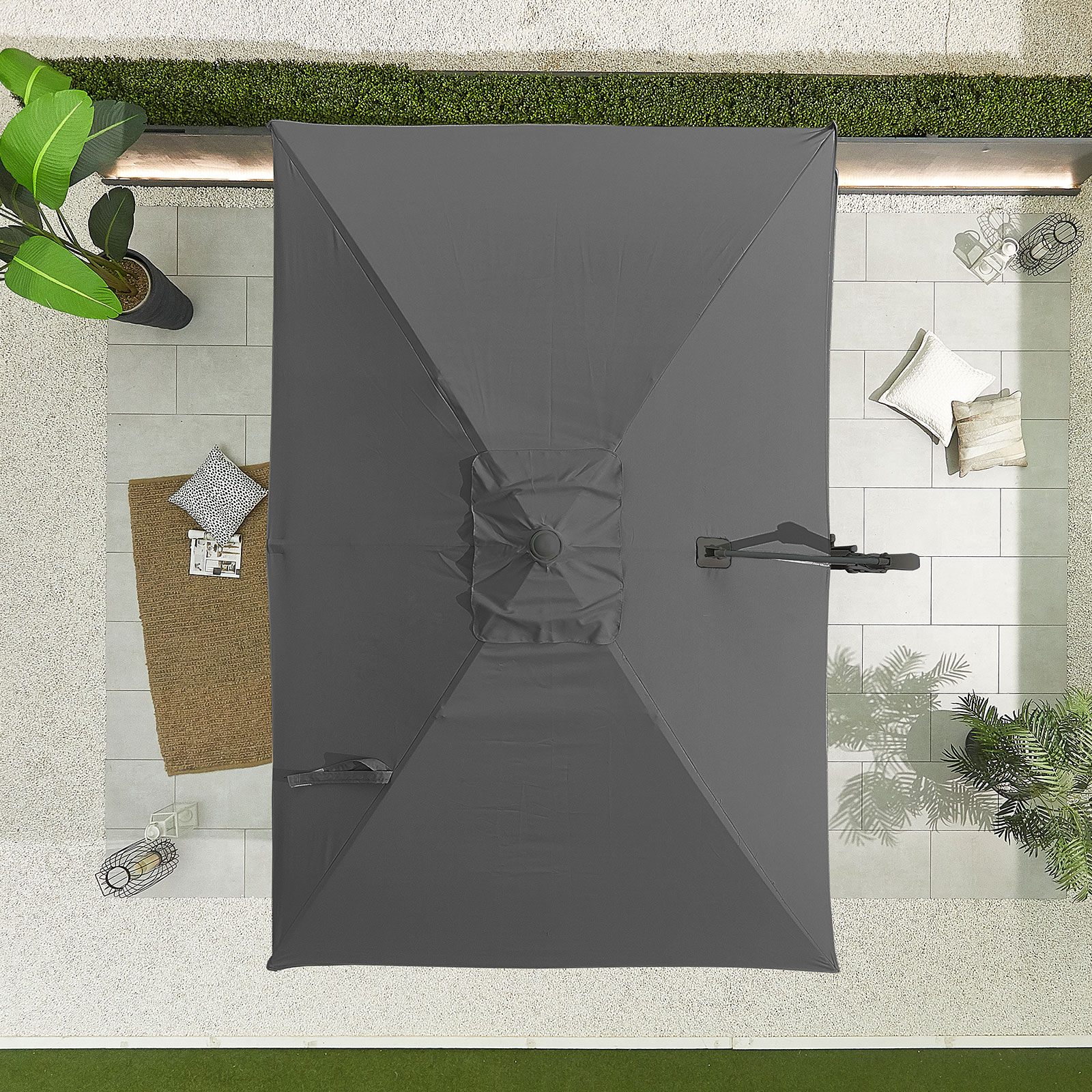 Nova - Apollo Cantilever Parasol - 3m x 2m Rectangular - Grey thumbnail 7