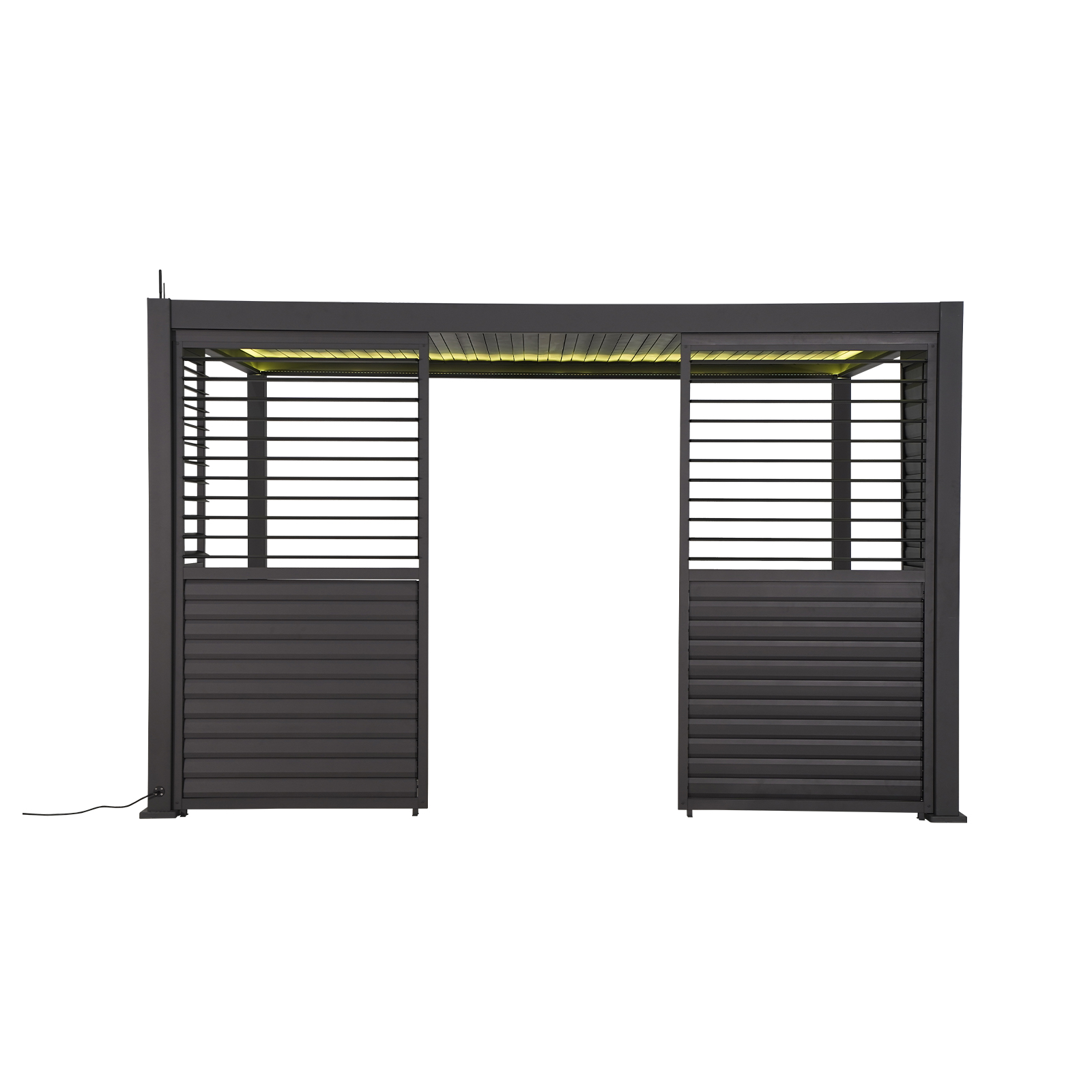 Nova - Titan 1.2m Aluminium Side Wall With Adjustable Louvres for 3.6m Titan Pergola - Grey thumbnail 3