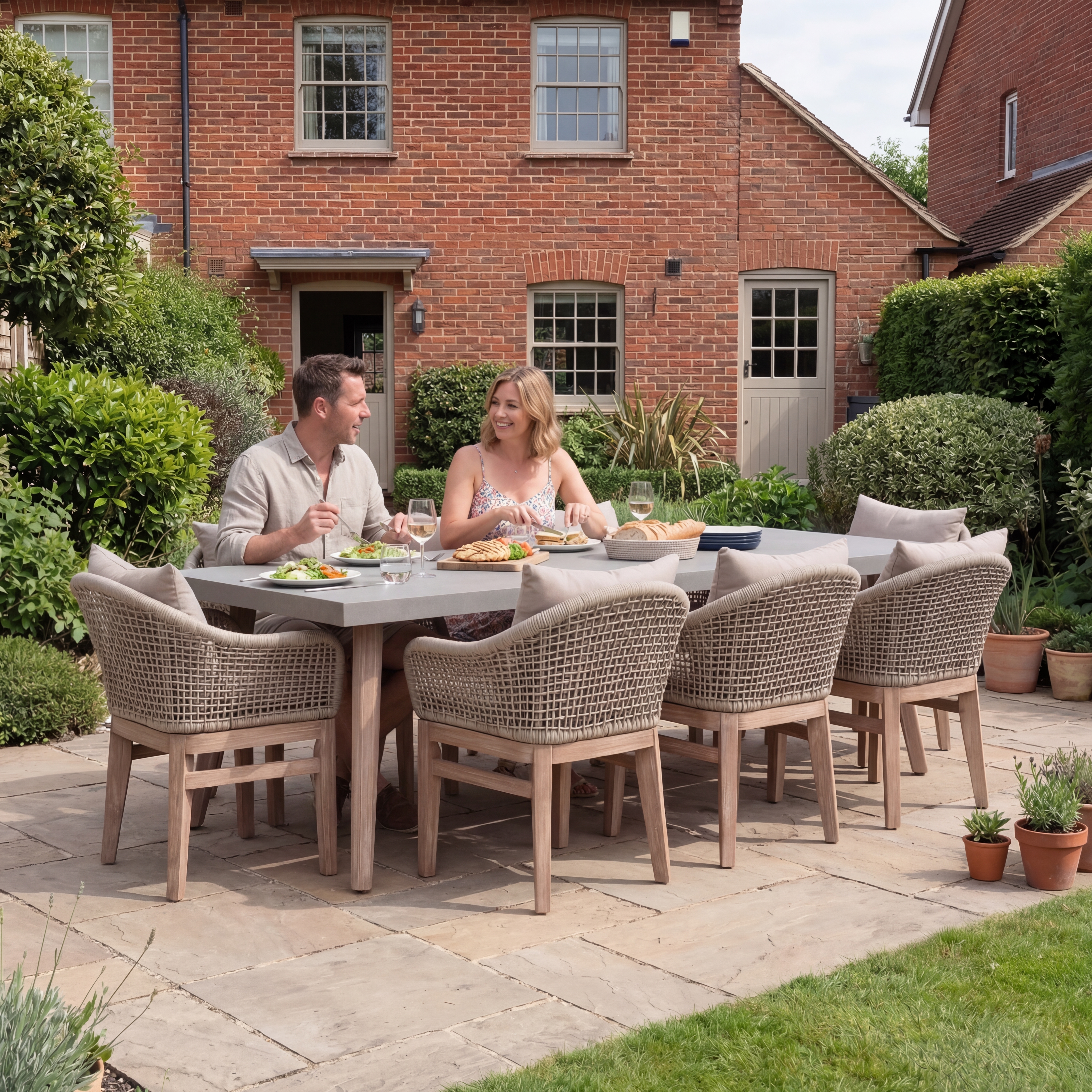 Nova - Summer 8 Seat Dining Set - 2.4m x 1.0m Rectangular Table thumbnail 4