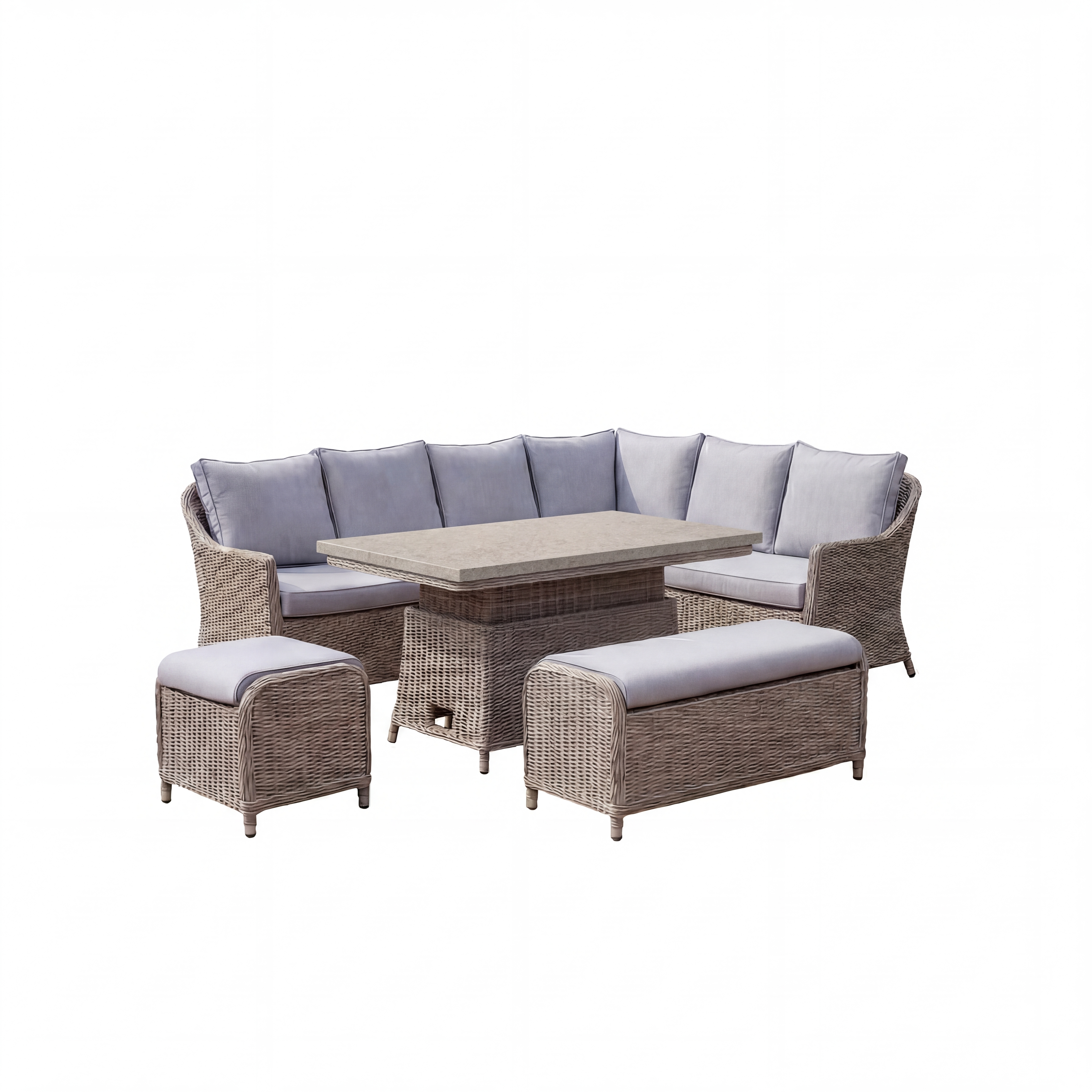 Nova - Ivy Right Hand Corner Sofa Lounge Dining Set with Rectangular Rise & Fall Table thumbnail 4
