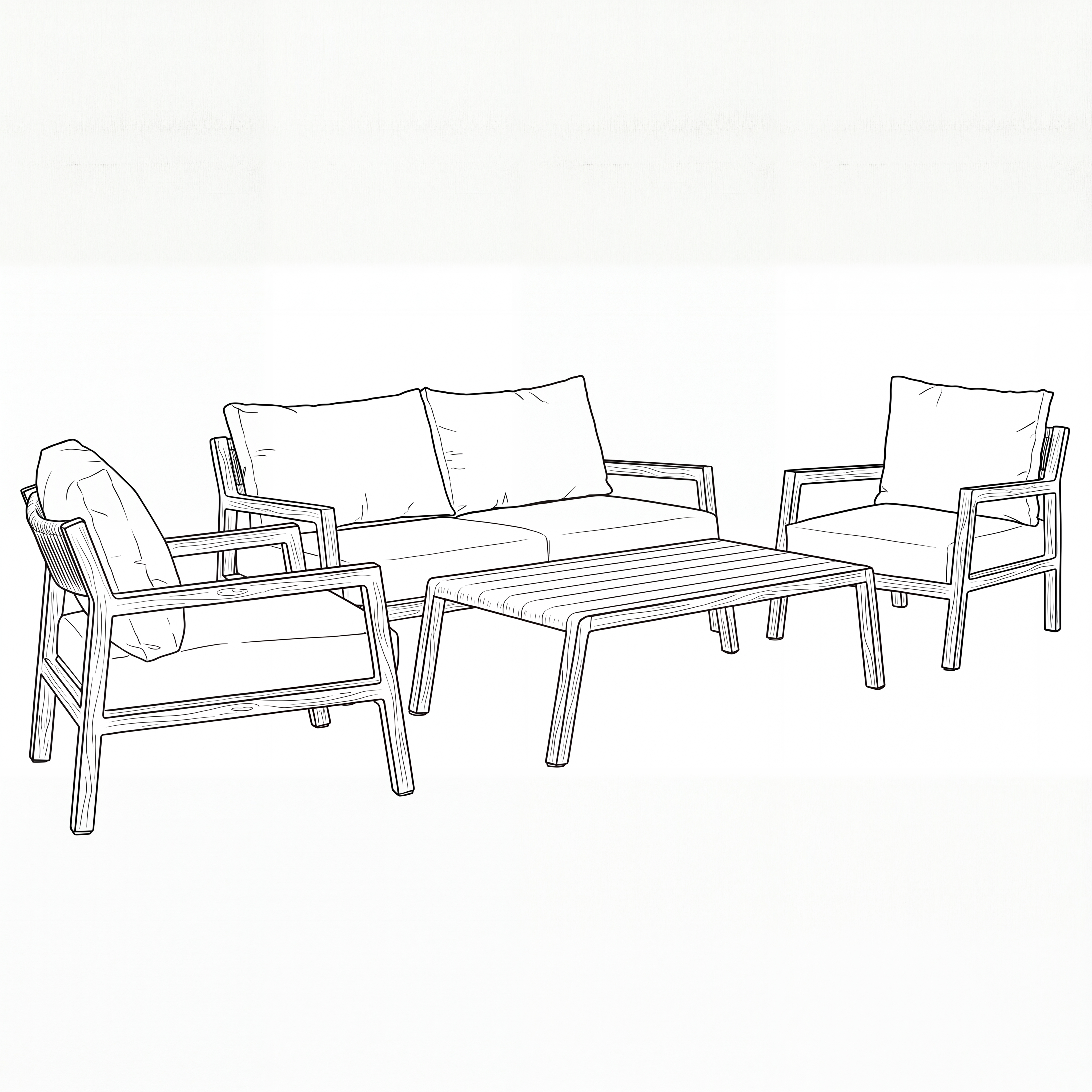 Nova - Eleanor 2 Seater Sofa Lounging Set with Rectangular Coffee Table thumbnail 5