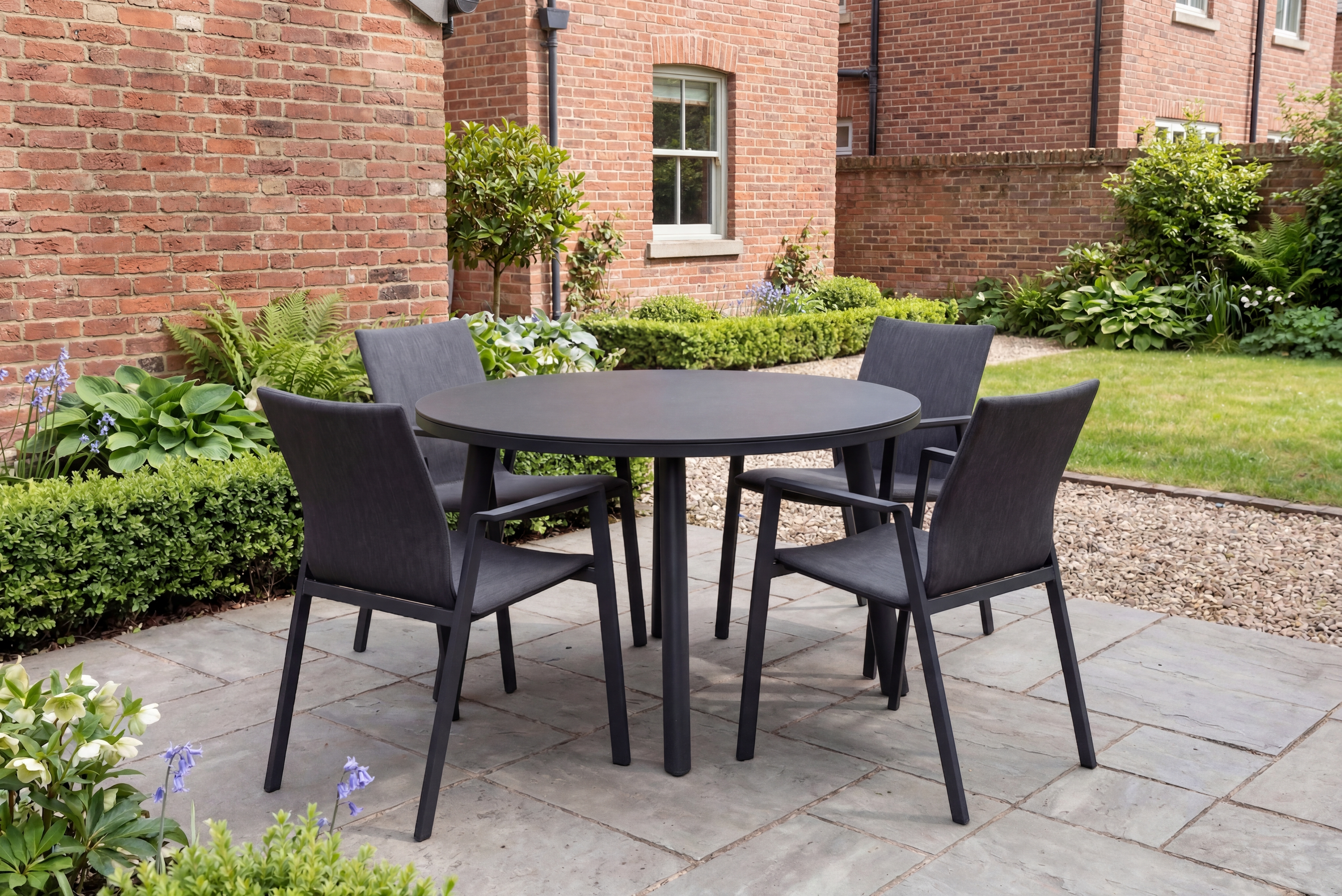 Nova - Phoenix 4 Seat Dining Set - 1.2m Round Table