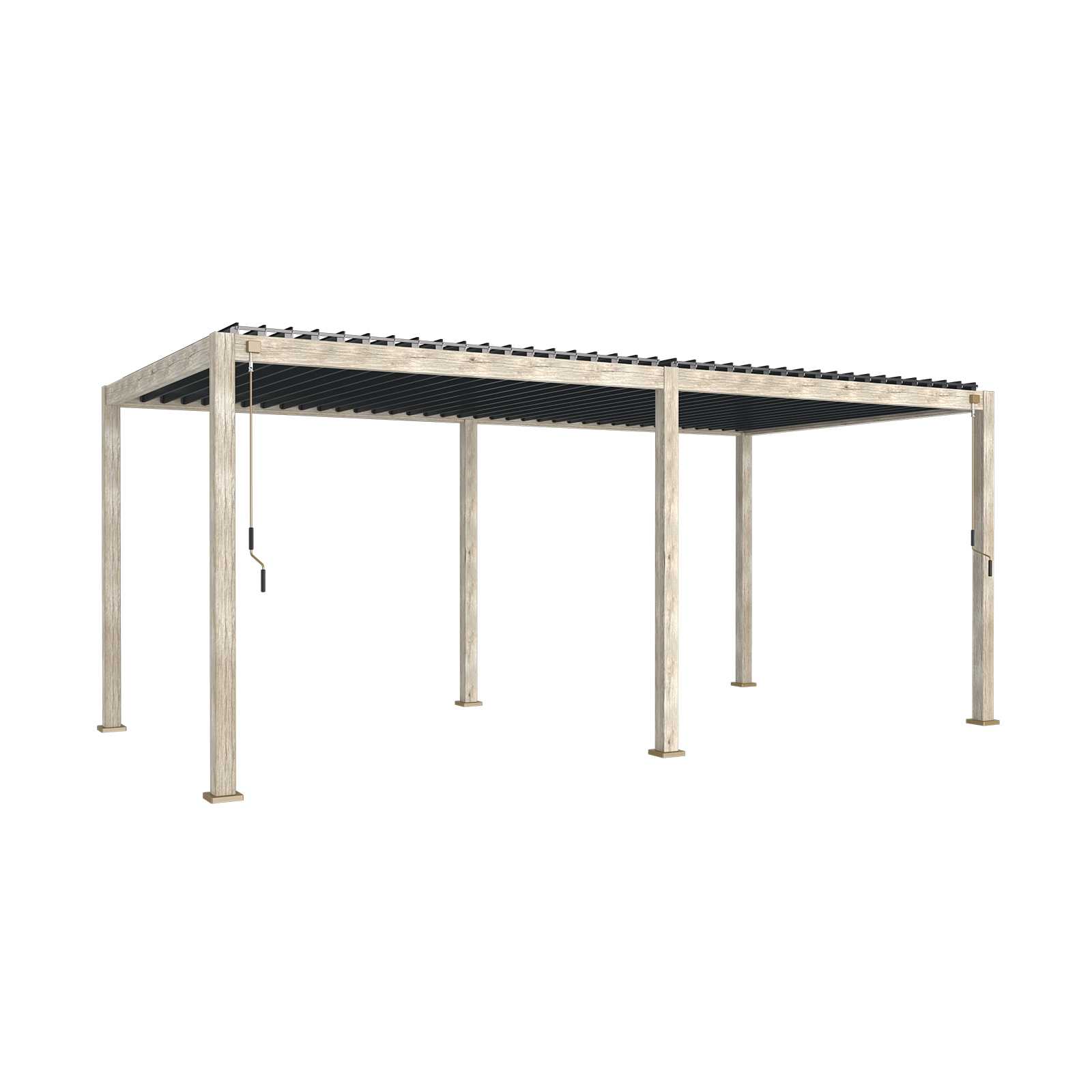 Nova - Titan Freestanding Aluminium Pergola - 7.2m x 3.6m Rectangular - Wood Look thumbnail 2