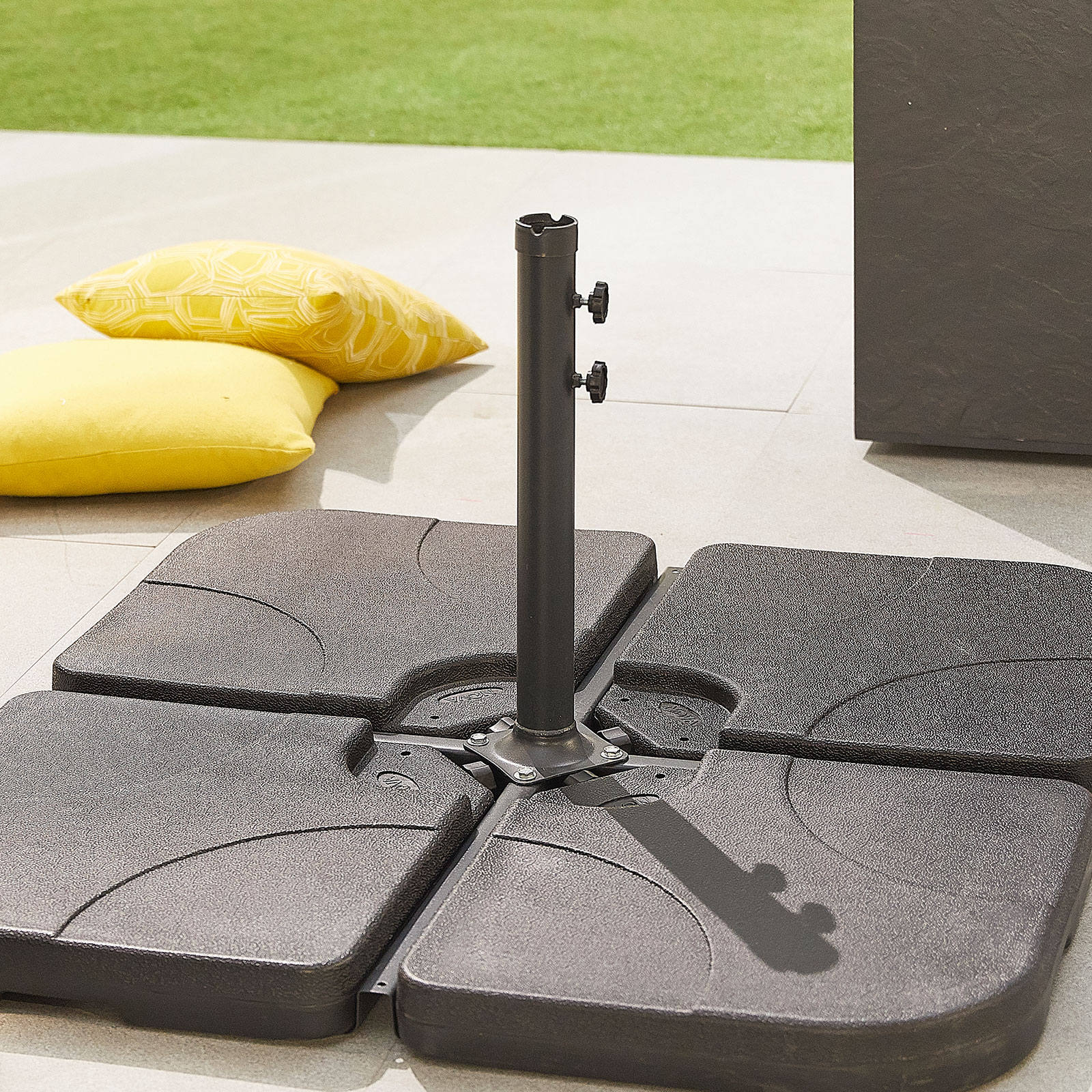 Nova - Cantilever Parasol Base - Sand & Water Fillable - 80kg Slabs thumbnail 2