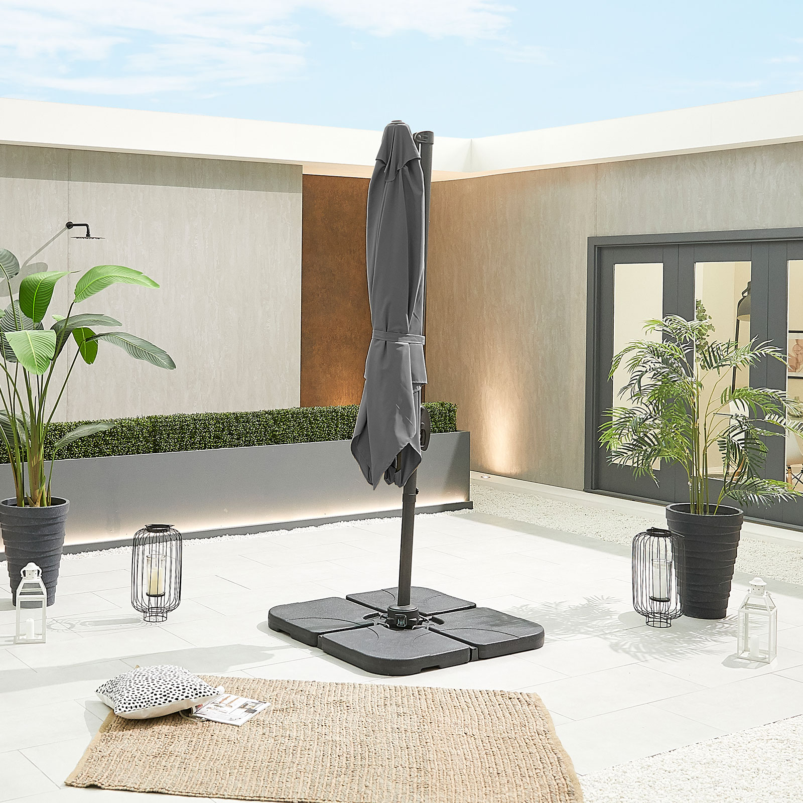 Nova - Apollo Cantilever Parasol - 2.5m Square - Grey thumbnail 5
