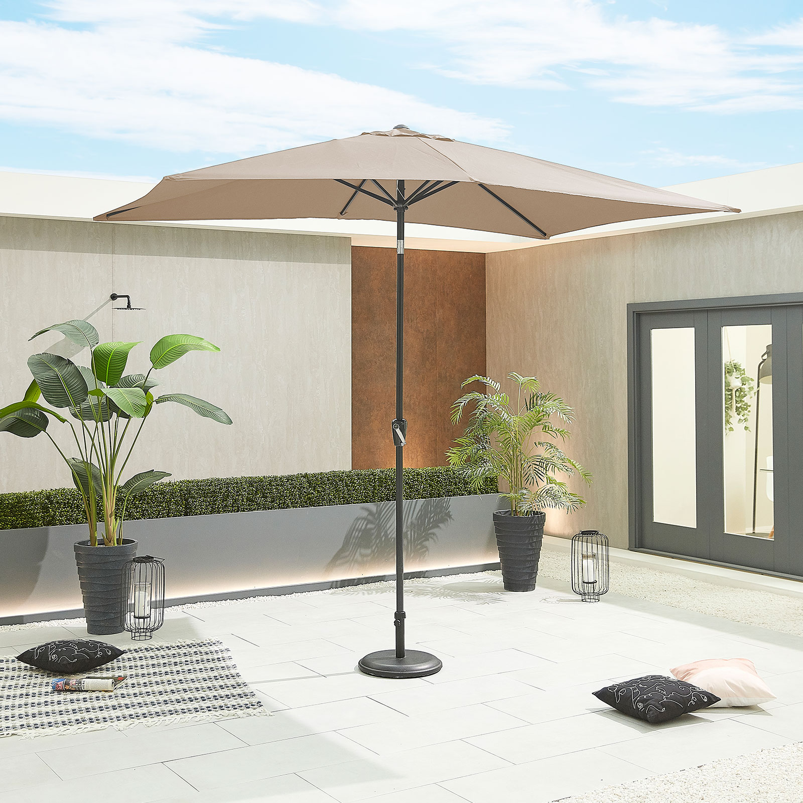 Nova - Antigua Aluminium Parasol - 3m x 2m Rectangular - Taupe thumbnail 1
