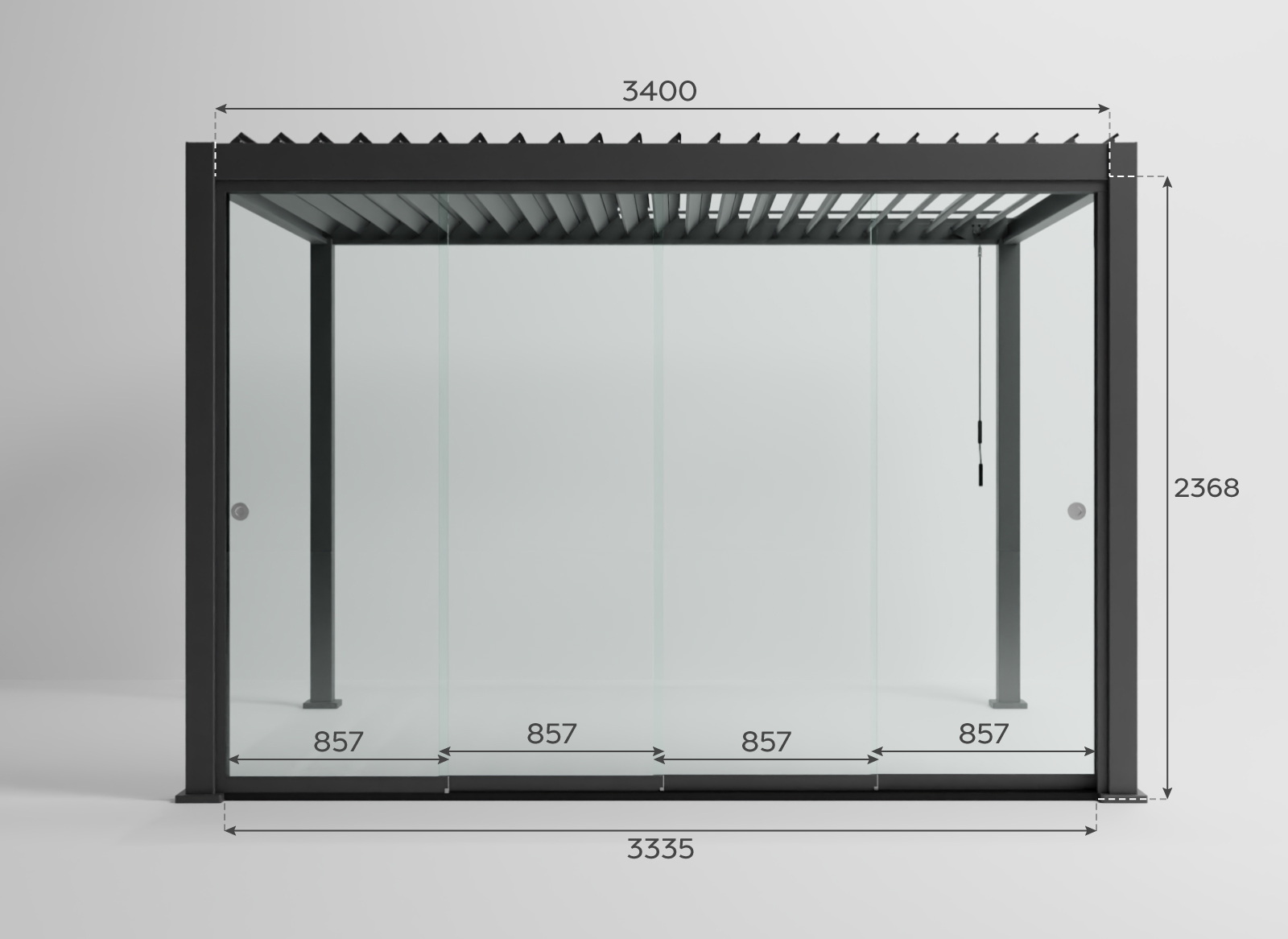 Nova - Titan 3.6M Glass Sliding Doors Pack - Grey thumbnail 7