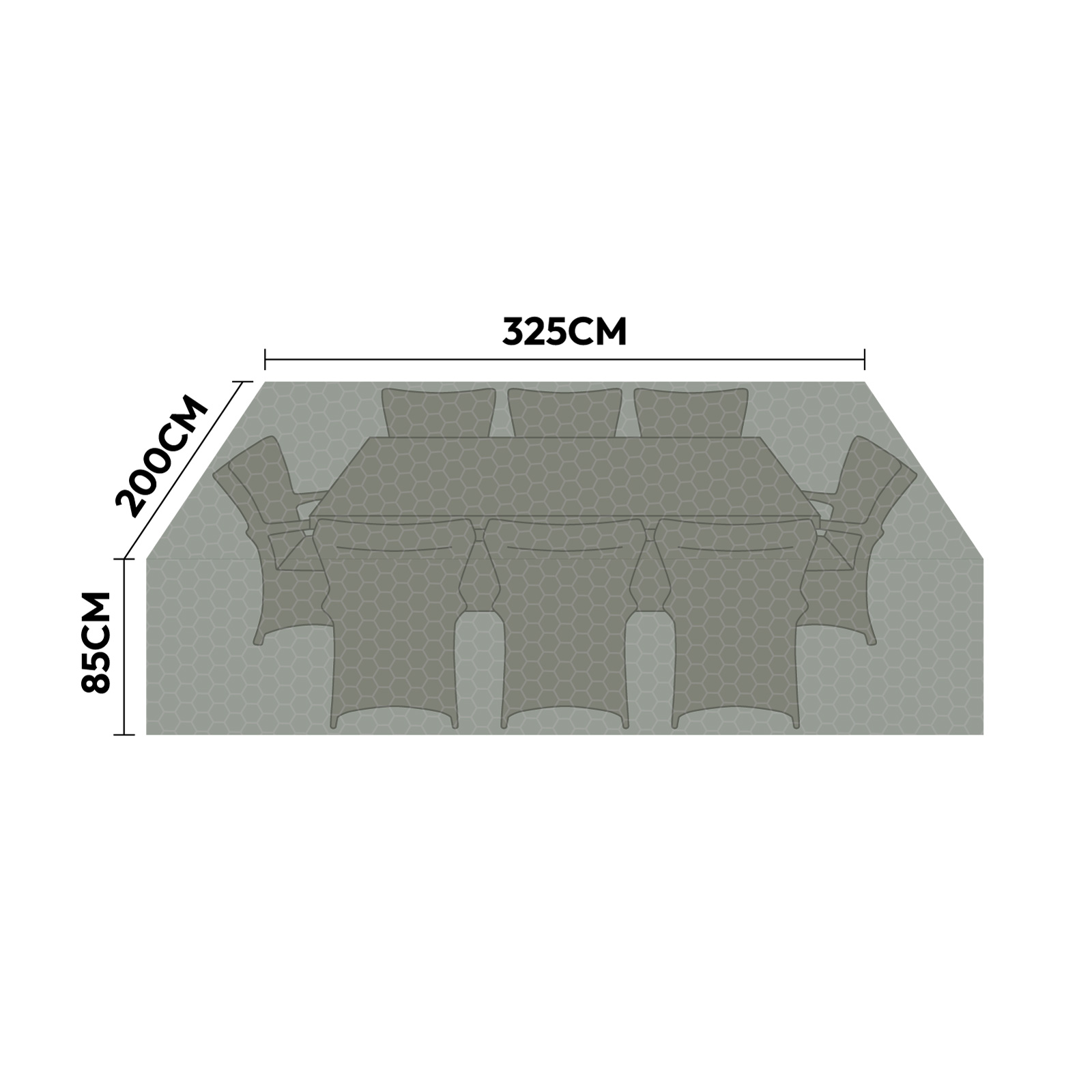 Protex - 8 Seat Rectangular Dining Set Cover thumbnail 2