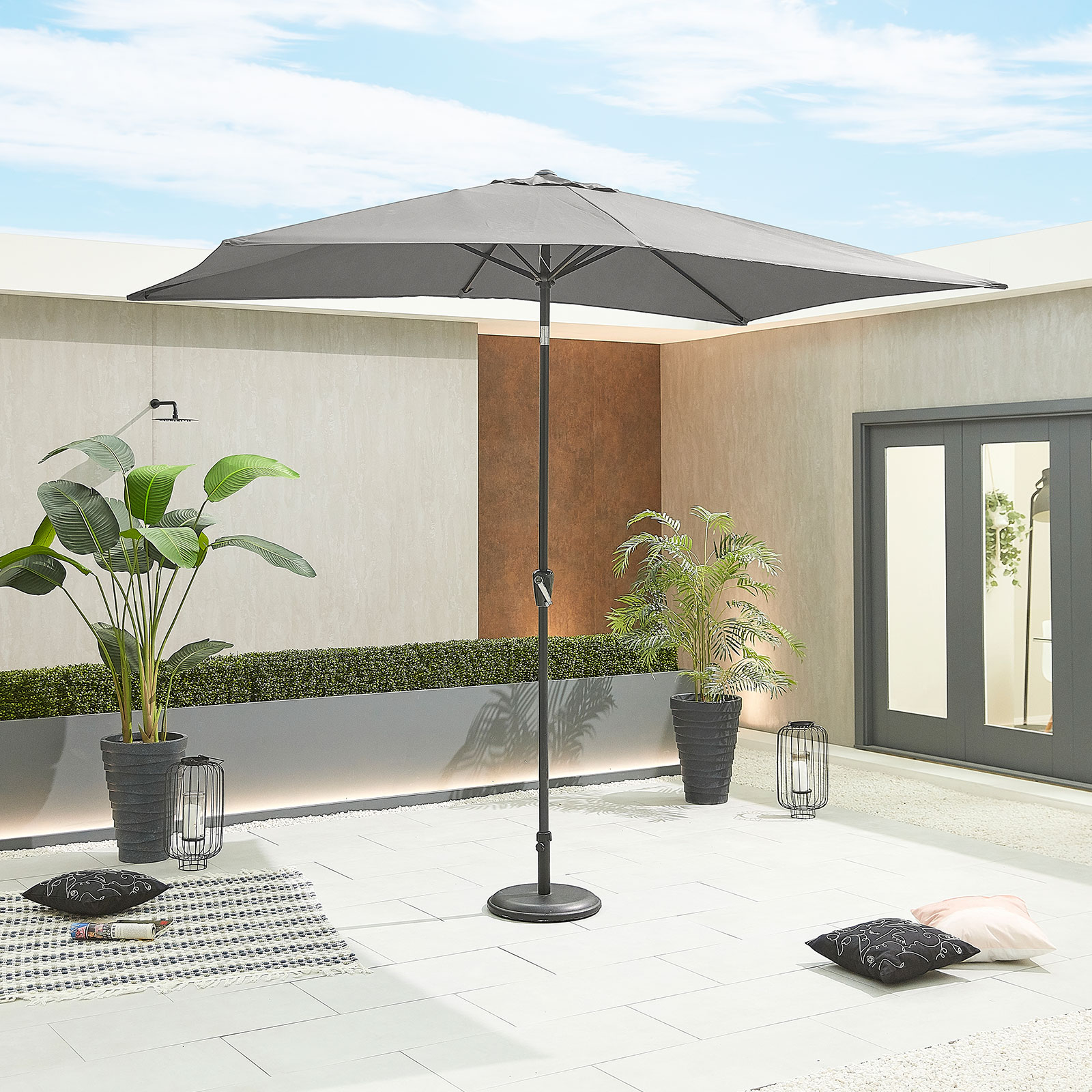 Nova - Antigua Aluminium Parasol - 3m x 2m Rectangular - Grey thumbnail 1