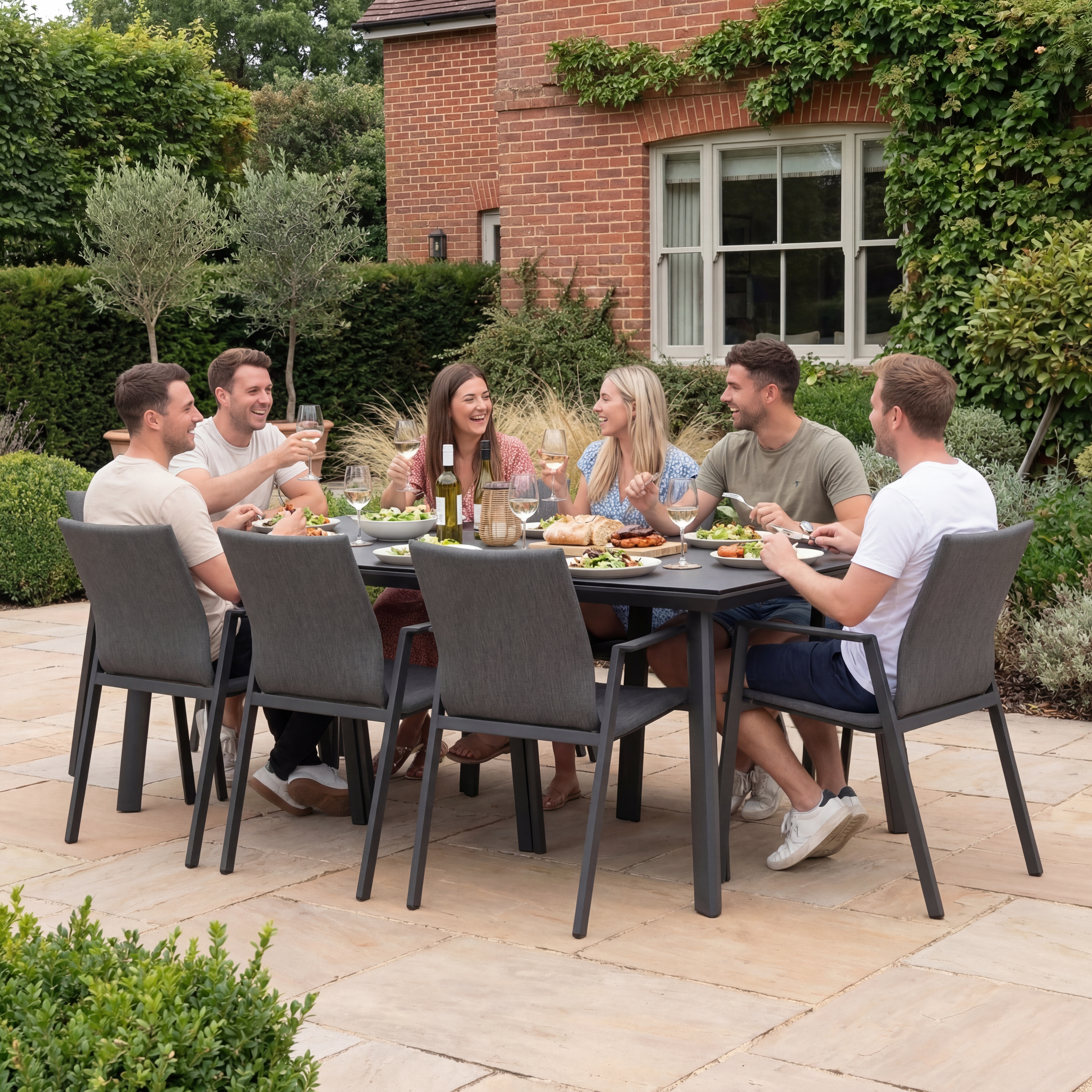 Nova - Phoenix 8 Seat Dining Set - 2.0m x 1.0m Rectangular Table thumbnail 2