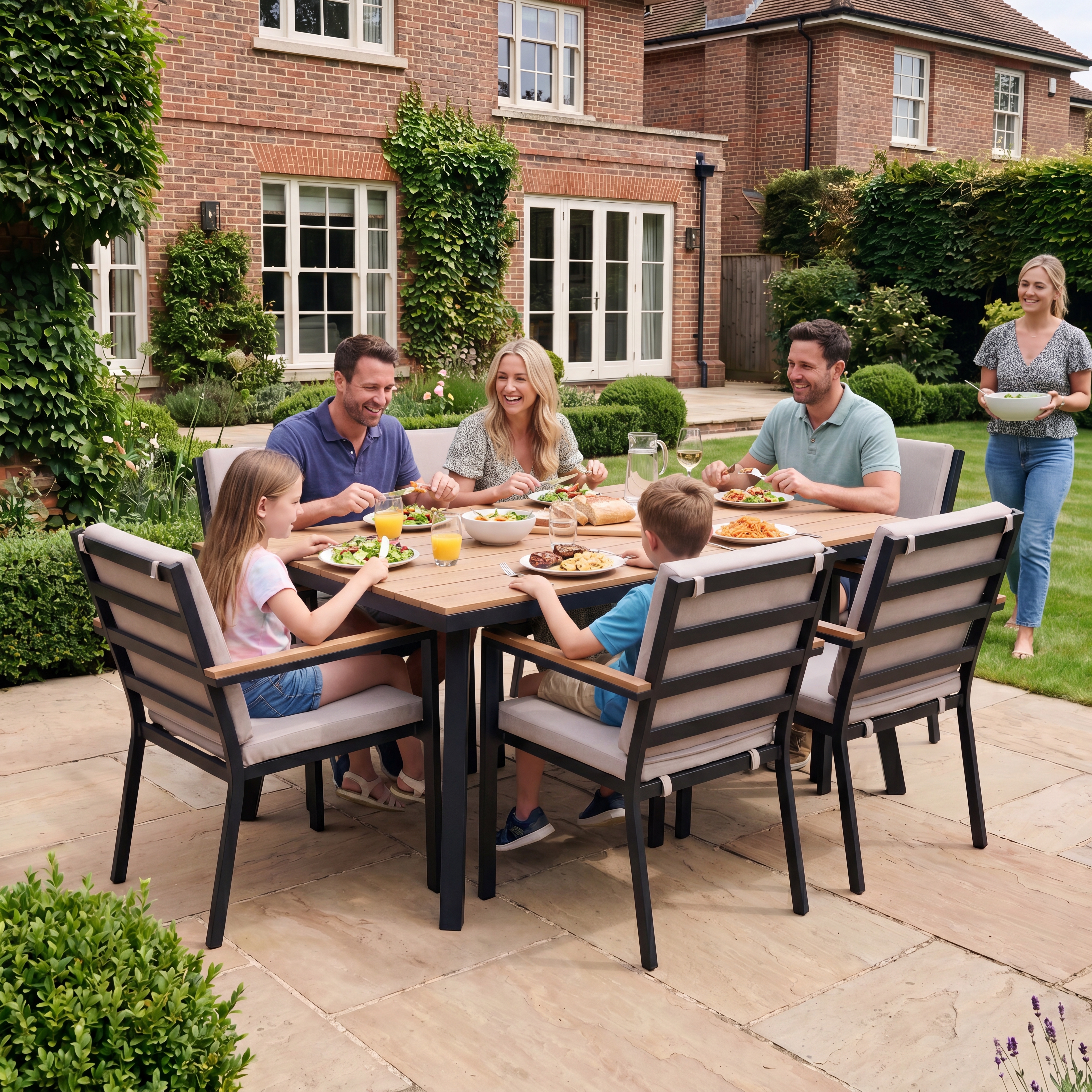 Nova - Heidi 6 Seat Dining Set - 1.5 x 1.0m Rectangular Table thumbnail 2