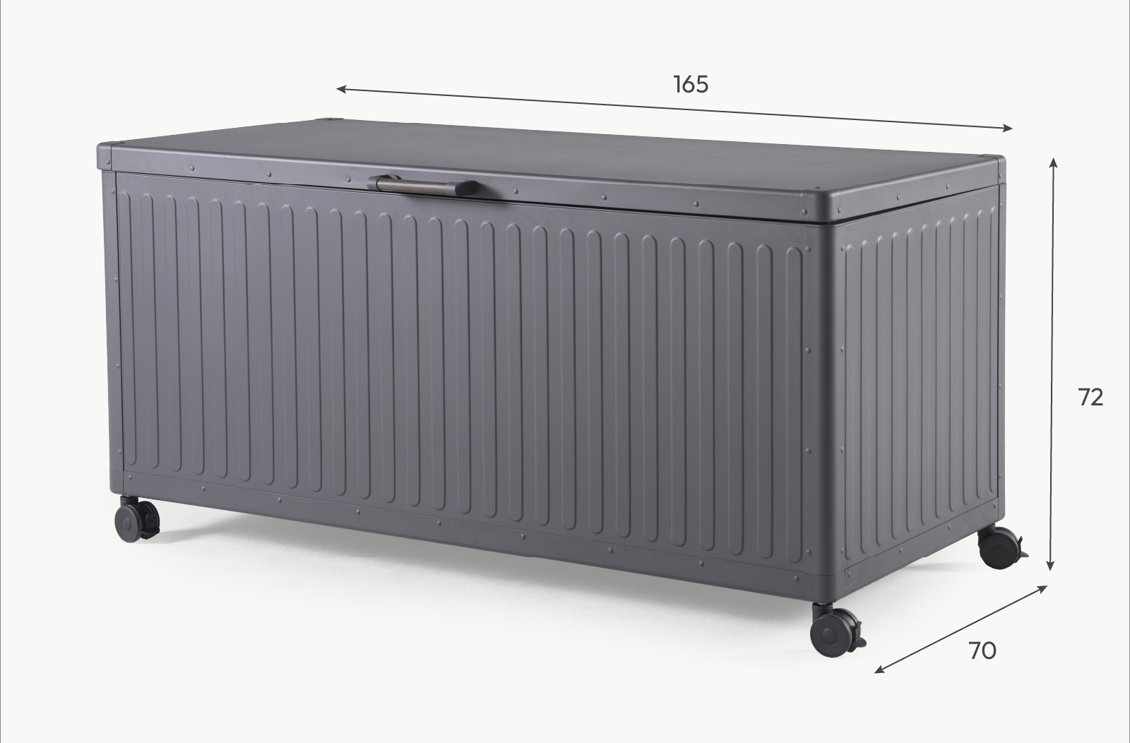 Nova - Medium Aluminium Storage Box - Grey thumbnail 2
