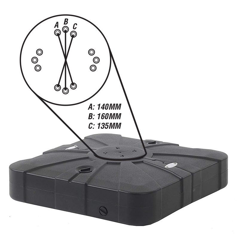 Nova - Cantilever Parasol Base - Sand & Water Fillable - 100 Litre thumbnail 6