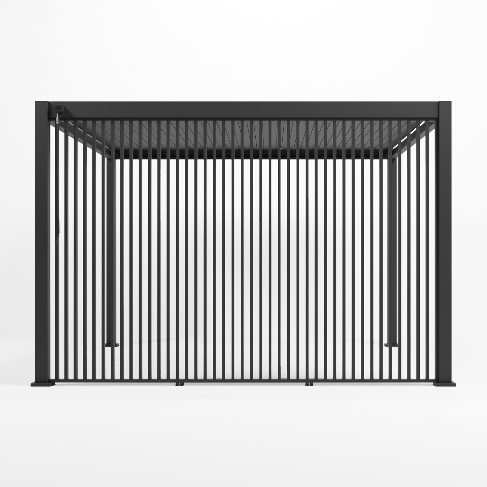 Nova - 1.2m Vertical Louvre Side Wall Panel - Grey thumbnail 5
