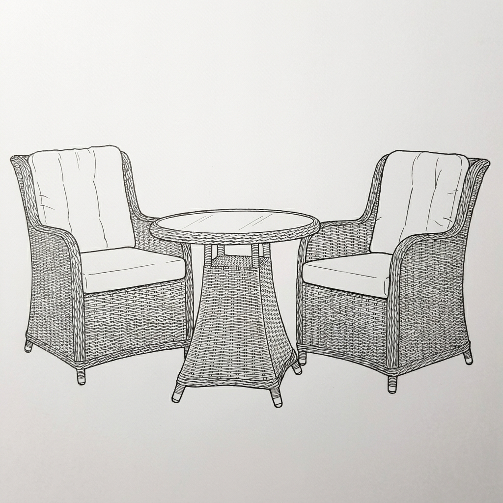 Nova - Avery 2 Seat Bistro Set - 0.7m Round Table - Ash Grey thumbnail 4