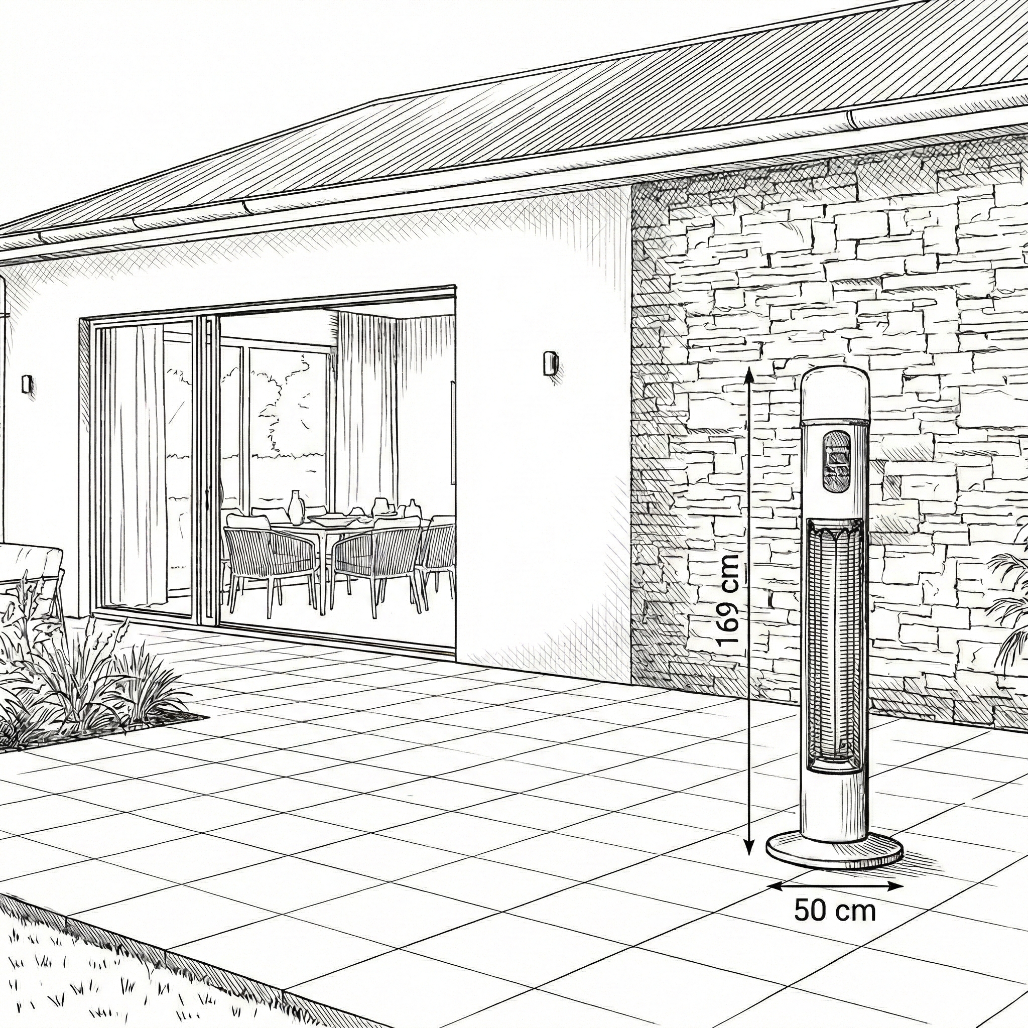 Nova - Diana Outdoor Pedestal Heater thumbnail 4