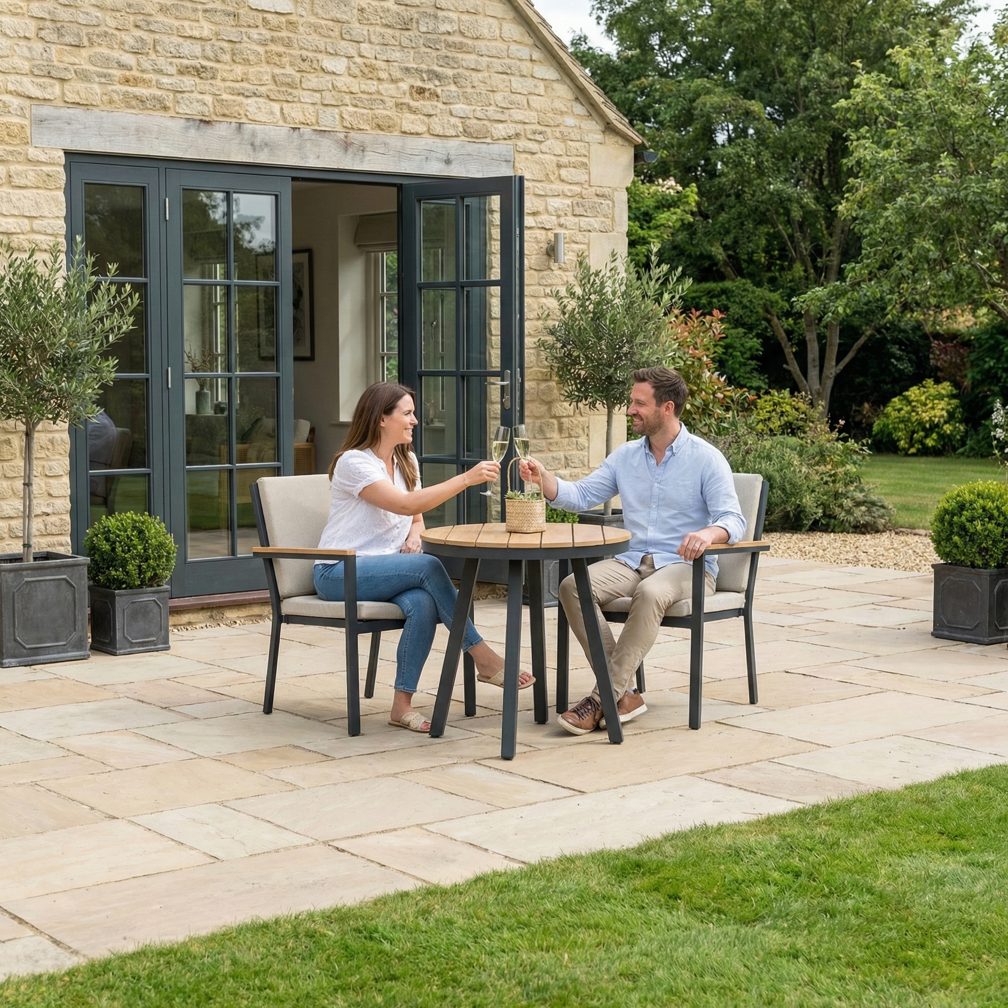 Nova - Heidi 2 Seat Bistro Set - 0.7m Round Table thumbnail 5