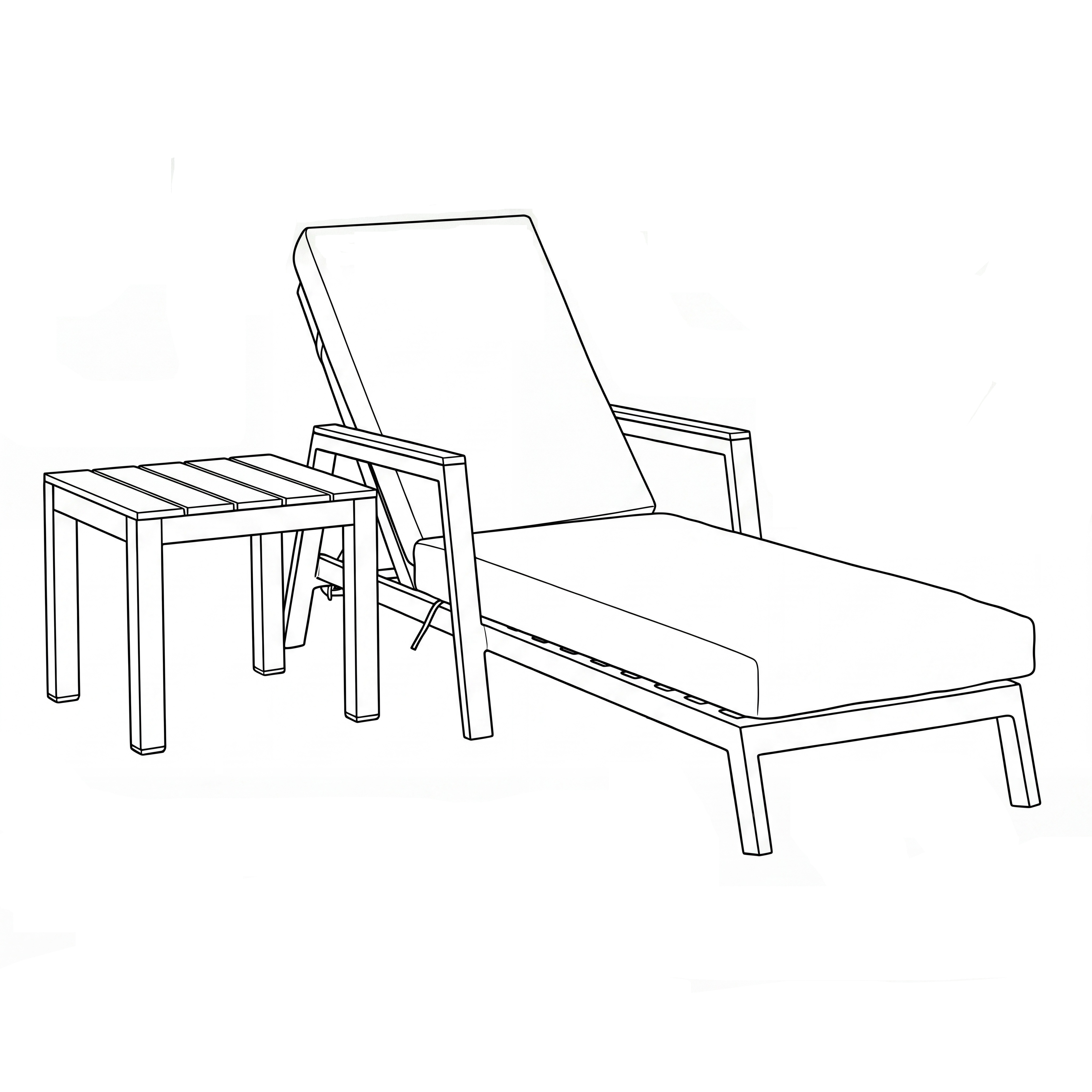 Nova - Heidi Sun Lounger Set of 2 with Square Side Table thumbnail 4