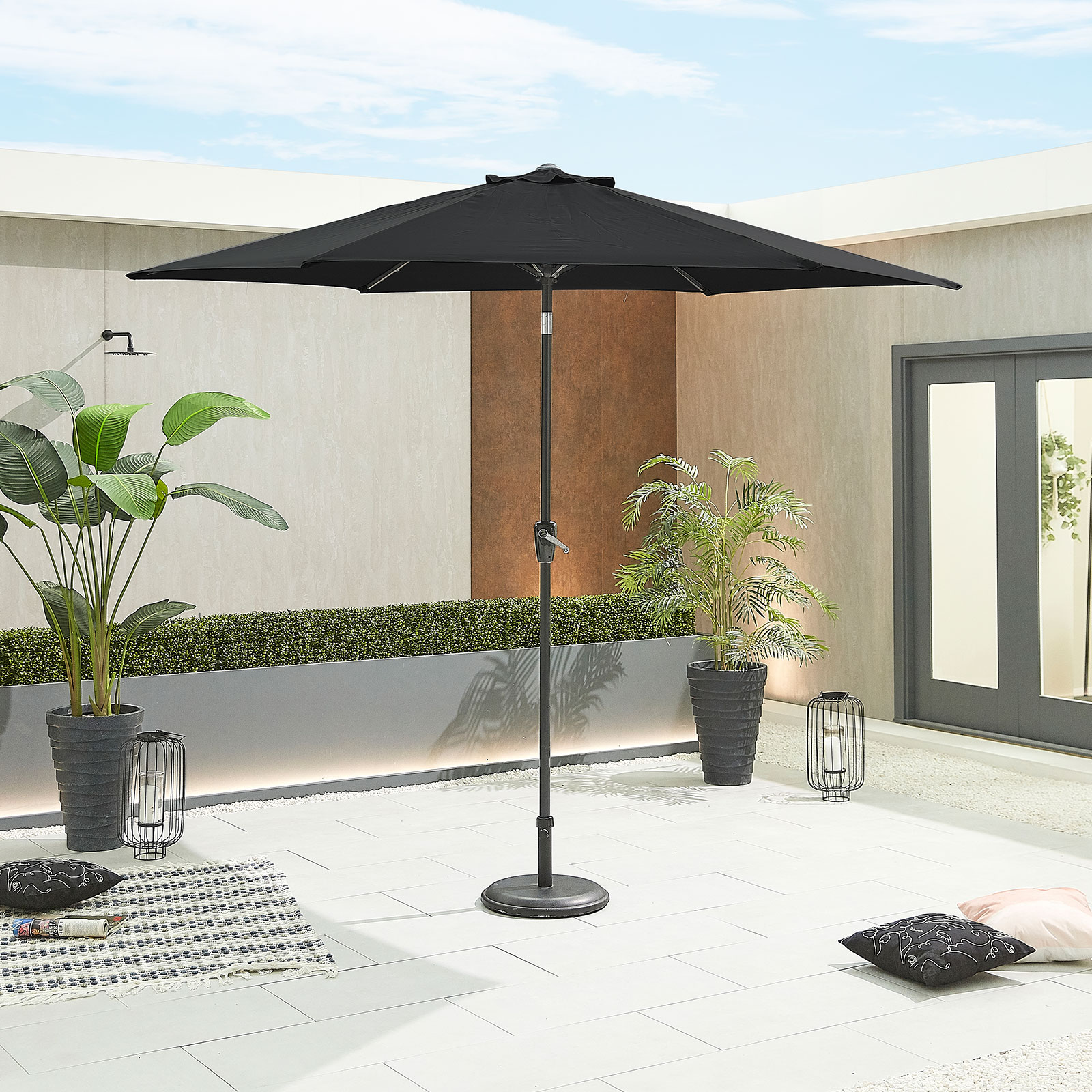 Nova - Antigua Aluminium Parasol - 3m Round - Black thumbnail 1